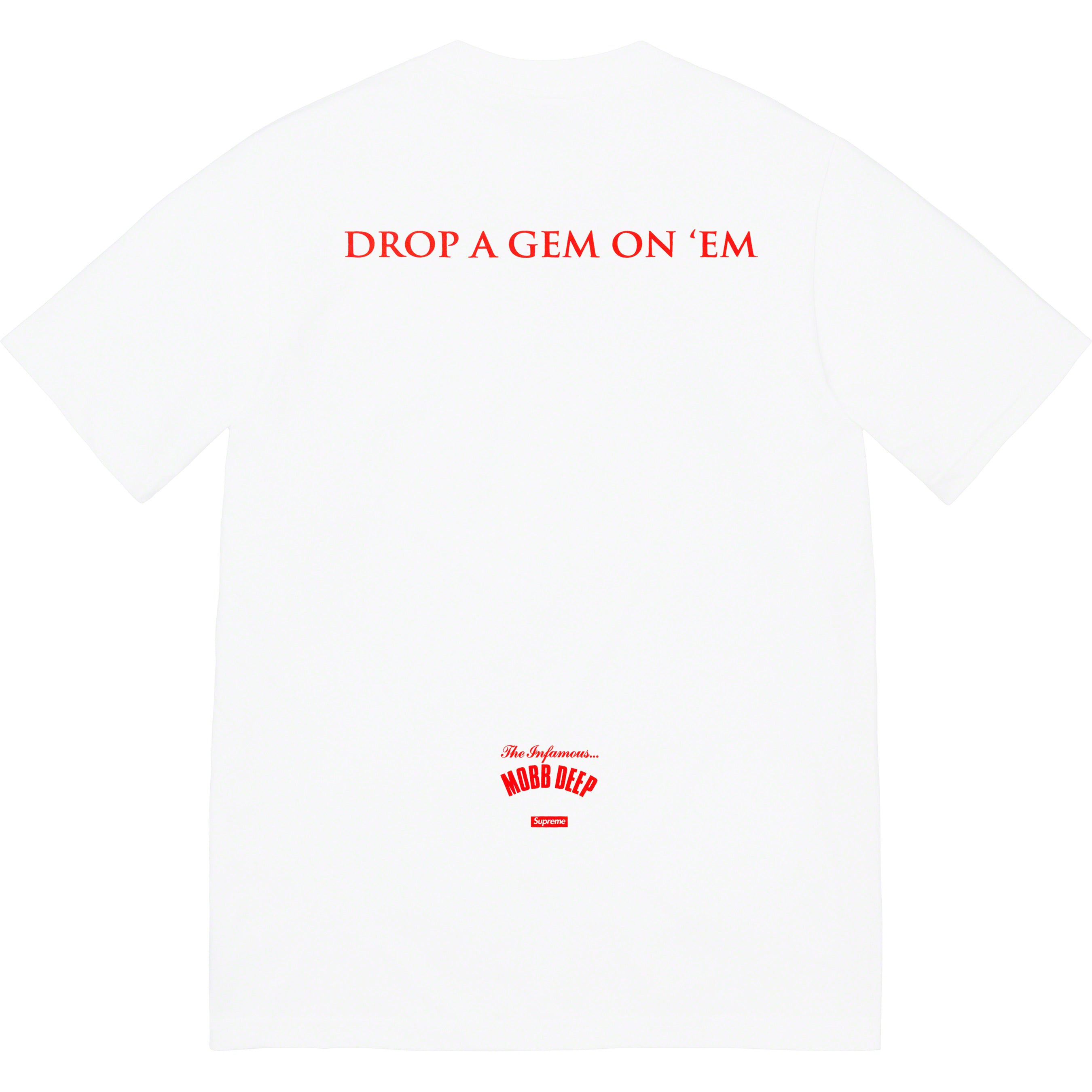 Supreme Mobb Deep Dragon Graphic T-Shirt - White Cotton Streetwear Tee for Hip-Hop Fans & Urban Fashion Enthusiasts | Perfect for Concerts, Street Style & Casual Outfits