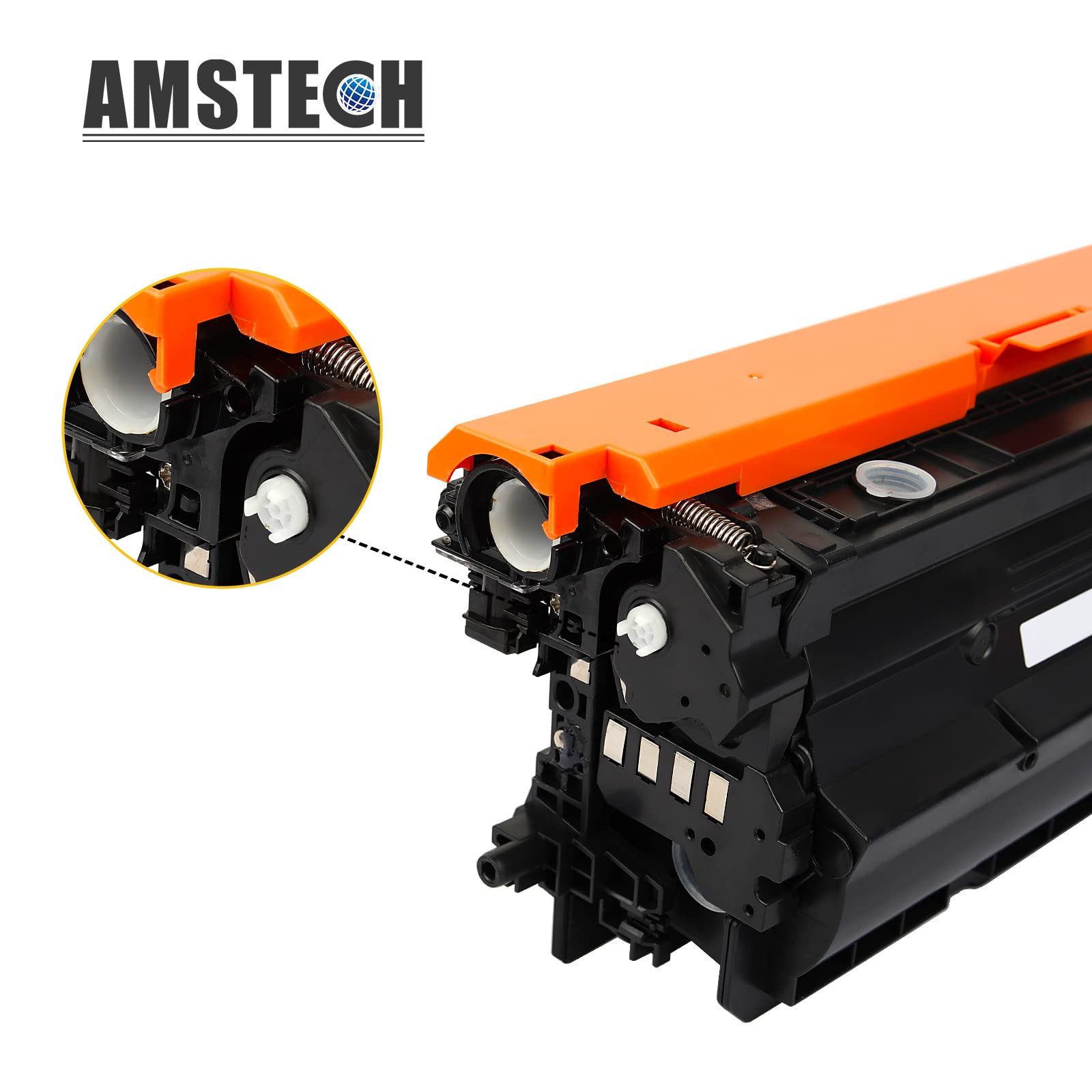Amstech Compatible Toner Cartridge Replacement for HP 655A CF450A CF451A CF452A CF453A - Works with HP Color Enterprise M652n M652dn M653dn M653x M653dh MFP M681dh M681f M682z Printers (Black, Cyan, Magenta, Yellow) - High Yield Printing for Office & Business Documents