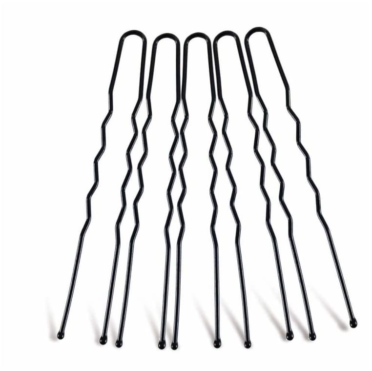 60pcs 6cm Metal Hair Clips for Women - Black Hairpins for Braids, Updos & Styling - Perfect for Weddings, Parties & Everyday Hairstyles