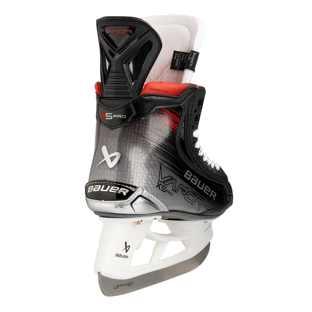Bauer Vapor X5 Pro Junior Ice Hockey Skates - Lightweight Performance Skates for Youth Players - Perfect for Ice Rink Training & Competitive Games
