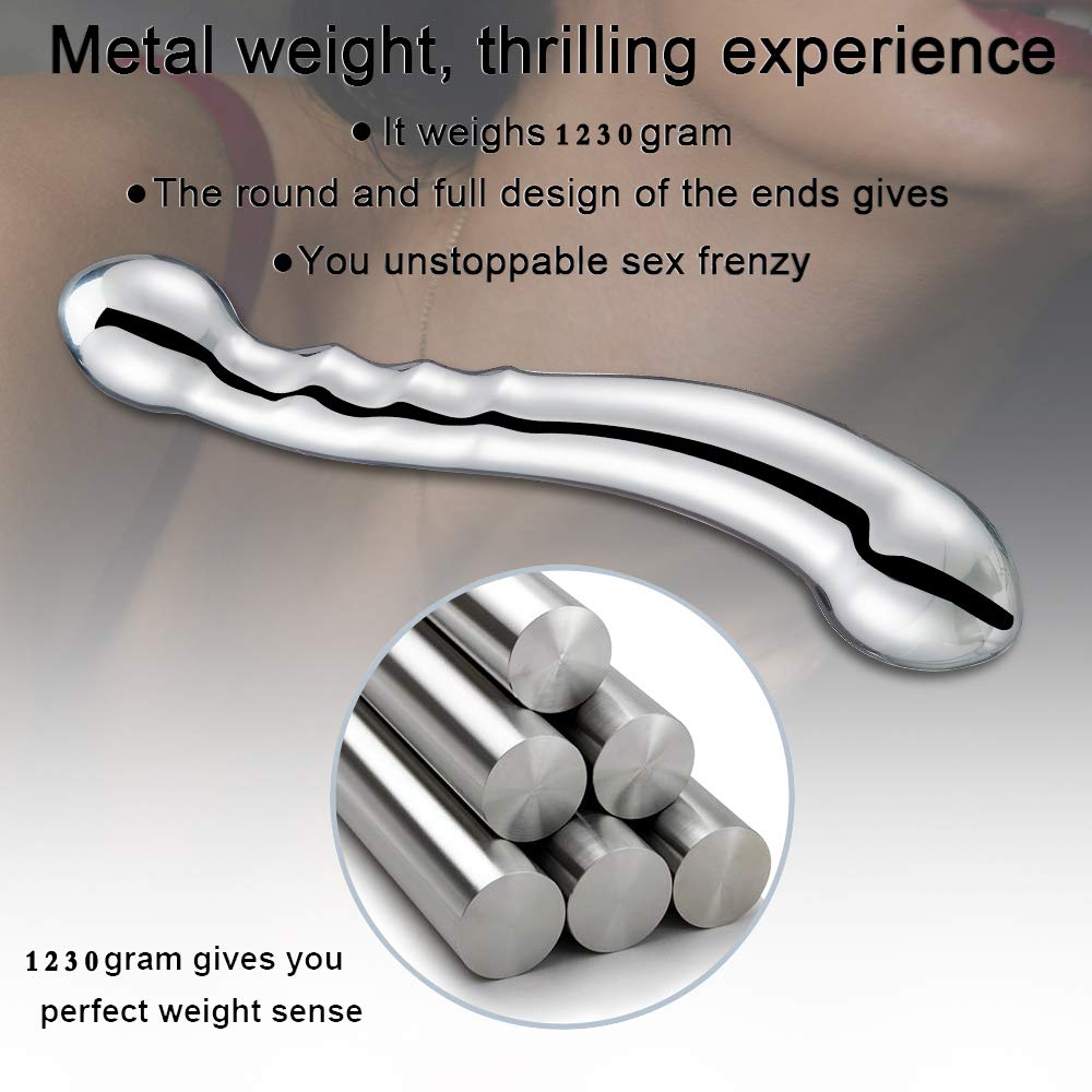 Premium 316 Medical Grade Stainless Steel G-Spot Massage Wand - Heavy Duty Metal Design for Sensual Pleasure & Intimate Wellness - Perfect for Couples Play, Solo Exploration & Spa Relaxation