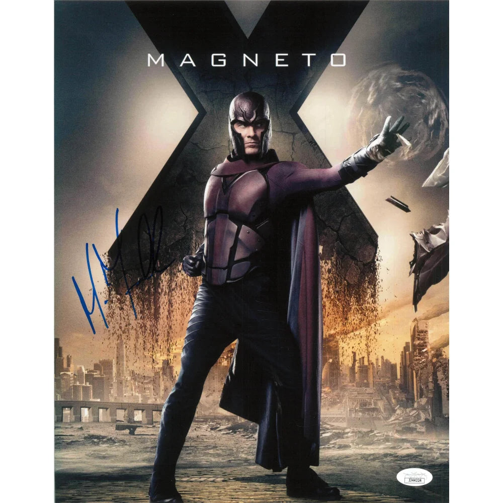 Michael Fassbender Autographed 11x14 Photo - X-Men Magneto Hand Signed with JSA COA - Perfect for Movie Memorabilia Collectors & Superhero Fans