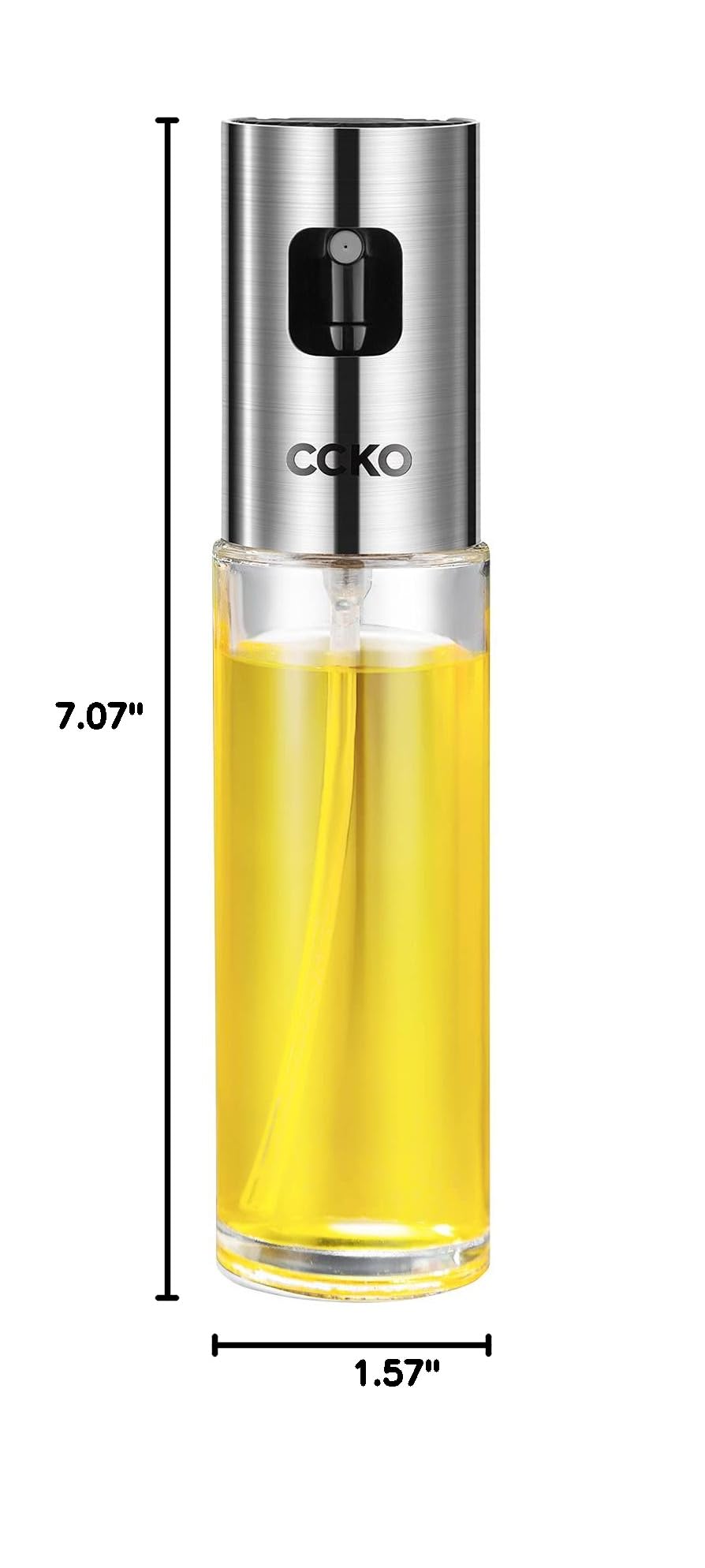CCKO Oil Sprayer for Cooking - Non-Aerosol Oil Spray Dispenser Bottle for Air Fryer, Baking, BBQ, Salad, Frying & Grilling | Perfect for Healthy Cooking & Kitchen Use