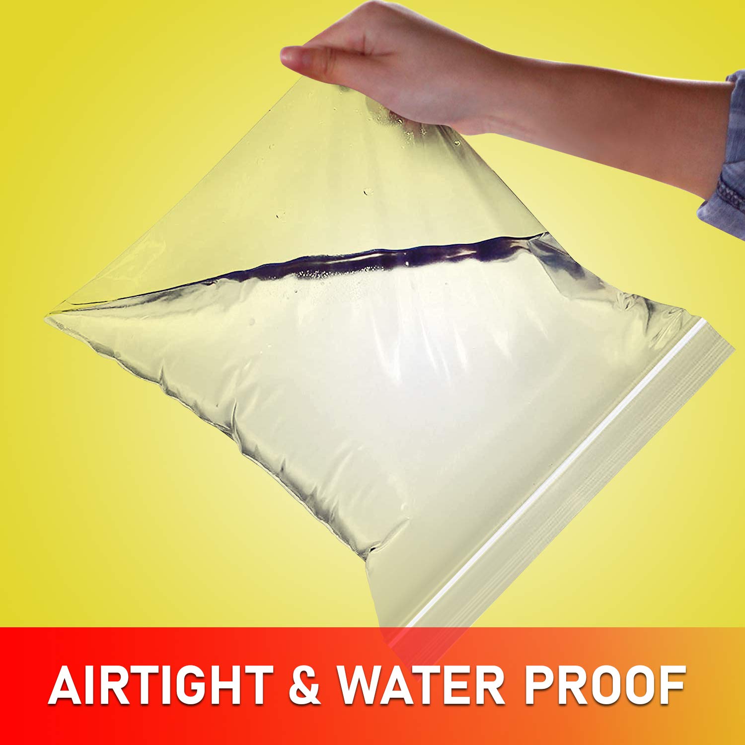 25 Count 4 Gallon Heavy Duty Disposable Freezer Bags - Extra Thick 4 Mil Ziplock Storage Bags for Food, Clothing, Toys & Moving | Large Clear Plastic Bags for Freezing, Organizing & Household Storage