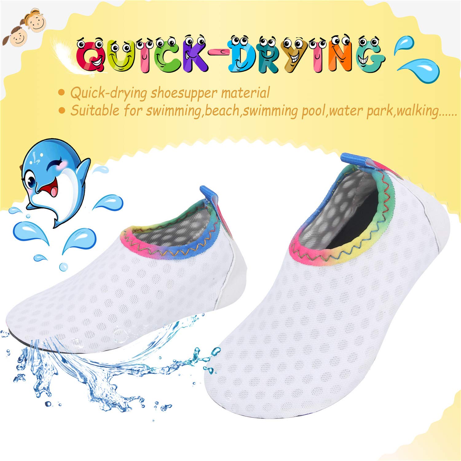 Storeofbaby Baby Boys Girls Quick-Dry Water Shoes | Infant Barefoot Aqua Socks for Swimming, Beach, Pool, and Outdoor Water Activities
