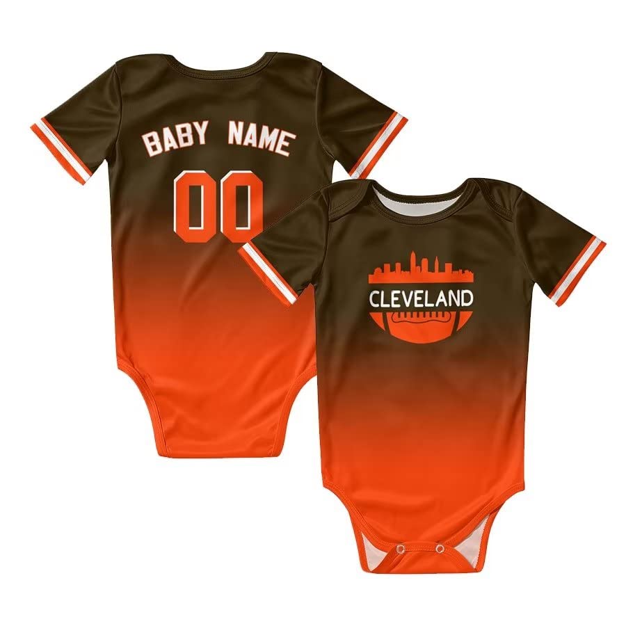 Custom Personalized Baby Football Jersey with City Skyline Design - Gradient Football Outfit for Boys & Girls - Perfect Fan Gift for Game Day & Birthday Parties