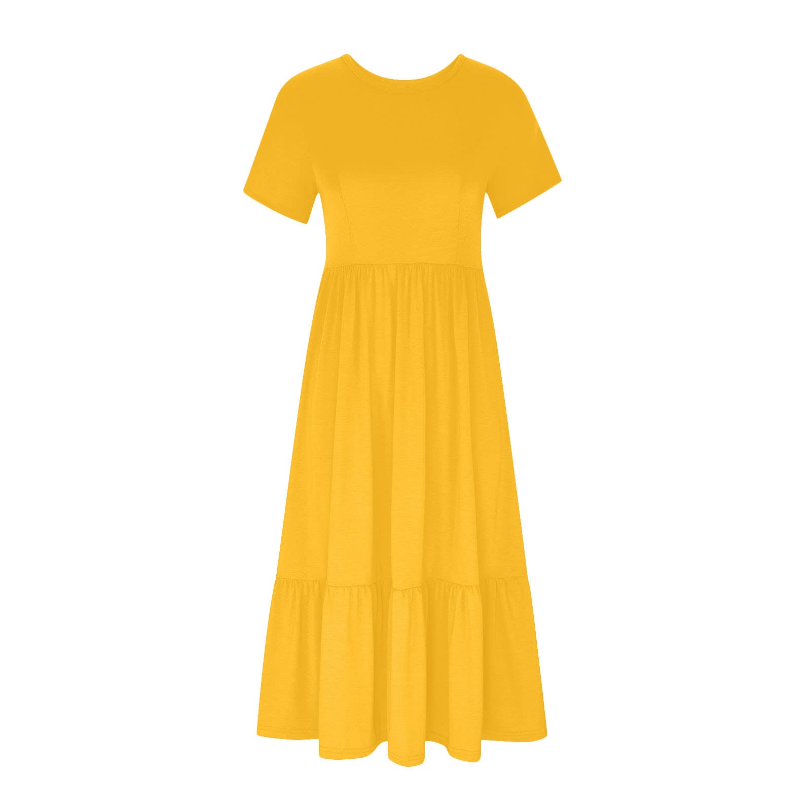 **2024 Women's Midi & Maxi Dresses with Sleeves – Tiered Summer & Vacation Long Dresses | Prime Day Deals & Clearance | Perfect for Beach, Travel & Casual Outings**