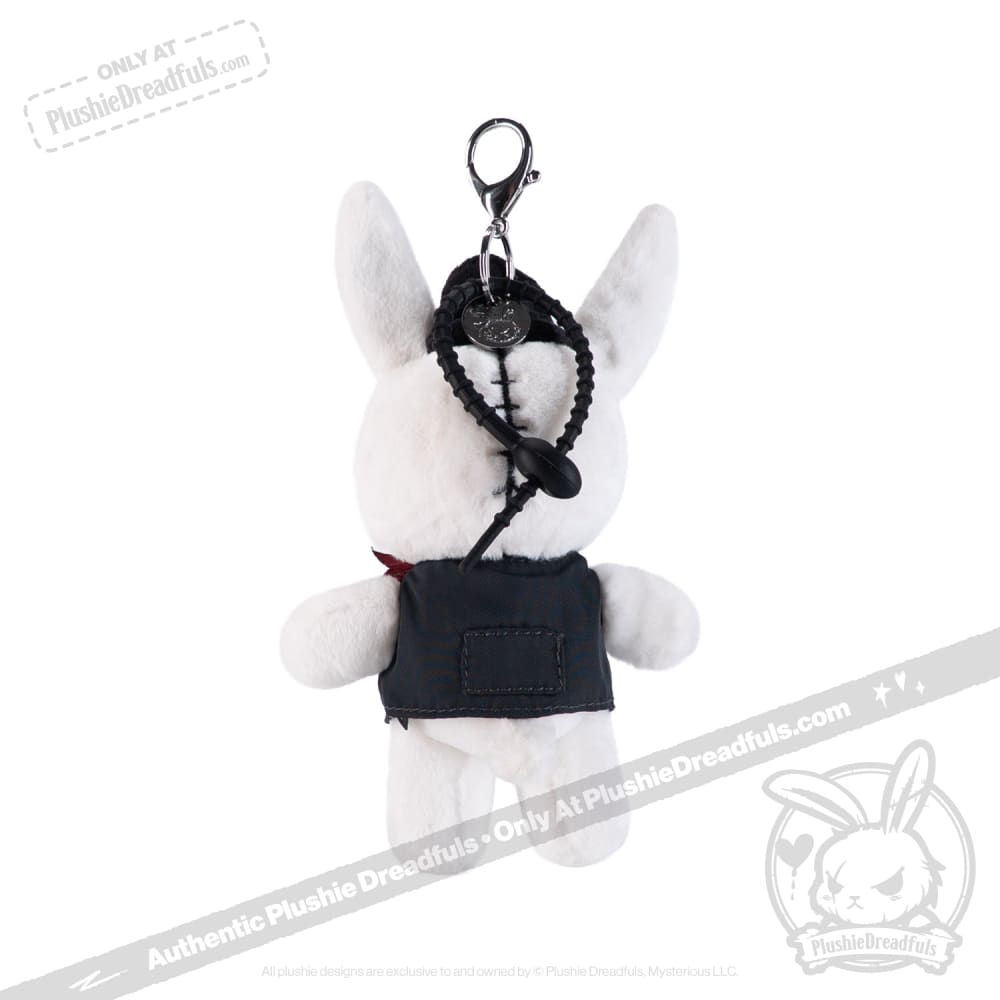 Victorian Style White Rabbit Plush Keychain - Cute Bunny Keyring Accessory for Bags, Backpacks & Gifts | Perfect for Alice in Wonderland Fans & Collectors