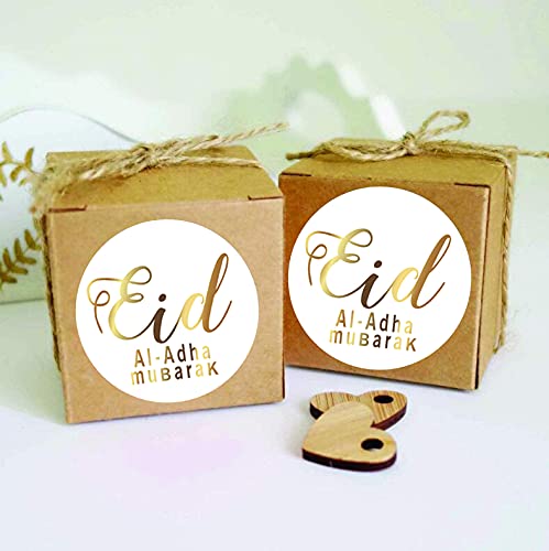 96PCS Glitter Eid Al Adha Stickers - Islamic Muslim Party Decorations for Eid Celebration, Wedding, Home & Mosque Decoration (White)