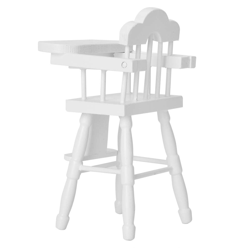 1/12 Scale Doll High Chair - Miniature Dining Chair for Reborn Girl Dolls Accessories | Perfect for Dollhouse, Playroom & Collectible Displays