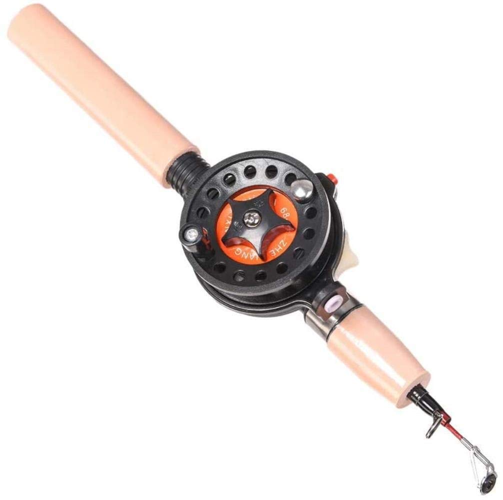 JSY Baitcasting Reels - Telescopic Ice Fishing Rod for Winter Fishing | Portable Swing Pole with Fixed Spool Reel | Perfect for Ice Fishing, Winter Angling & Outdoor Adventures