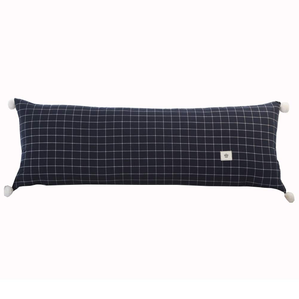 XIAOZHEN Side Sleeper Pillow - Ergonomic Nursing & Lumbar Support Cushion - Soft, Washable Backrest for Pregnancy, Breastfeeding & Office Comfort - 5 Colors & 4 Sizes (Blue Grid, 150x60cm) - Perfect for Moms, Back Pain Relief & Home/Work Relaxation
