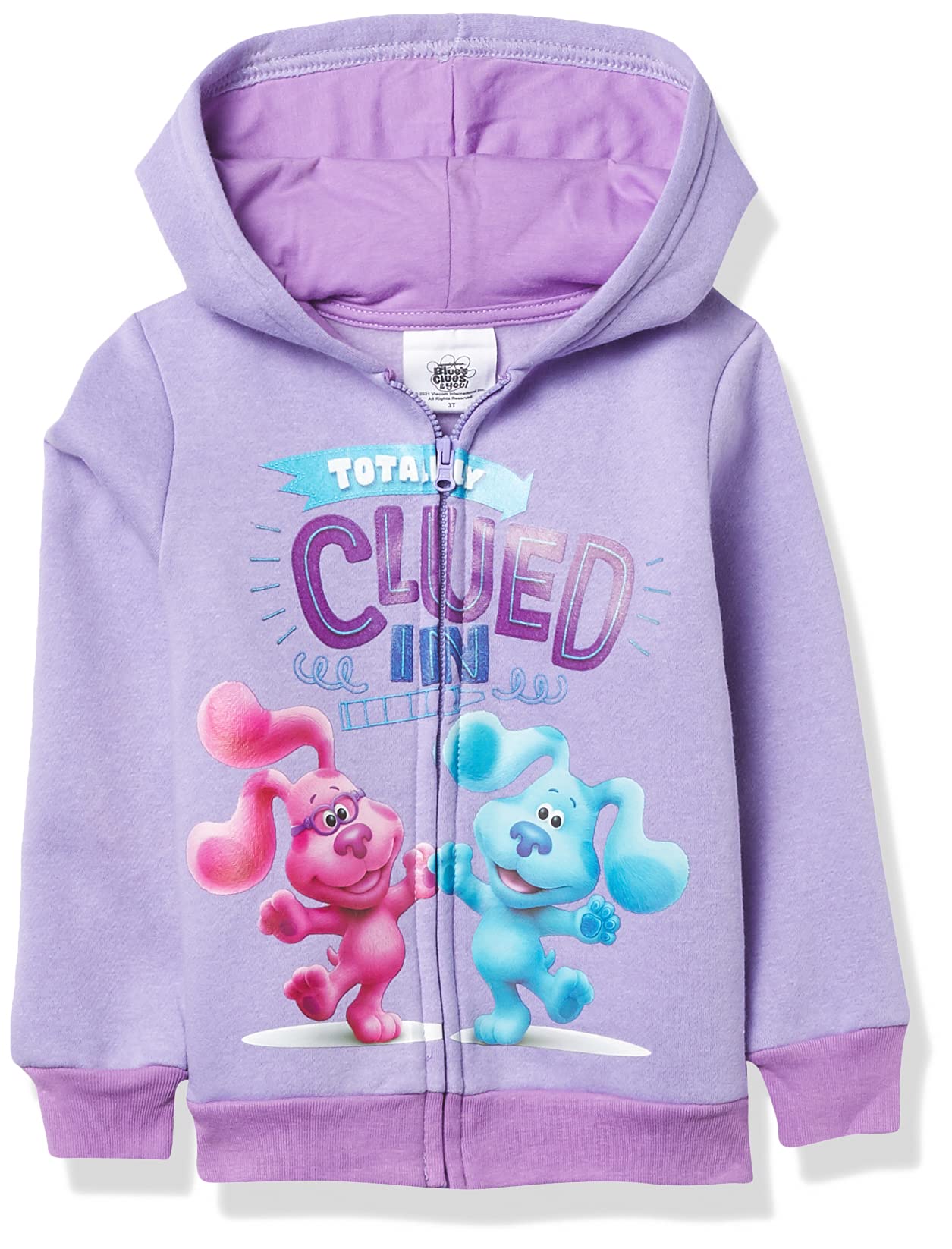 Blue's Clues and You Girls' Toddler Zip Up Hoodie - Soft & Cozy Fleece Jacket for Toddler Girls 2-4T | Perfect for Playdates, Preschool & Outdoor Adventures
