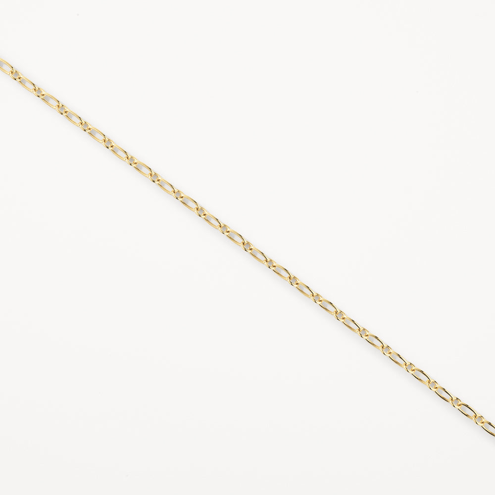 Gold Alternating Paperclip Chain Necklace - Elegant Layering Piece for Everyday Wear & Special Occasions