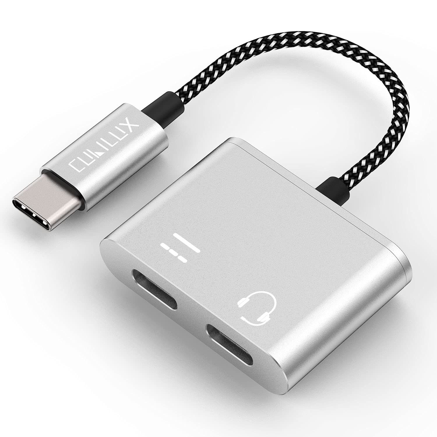 Cubilux USB C to Dual USB C Splitter - 2-in-1 Type C Adapter for Audio, Fast Charging & Data Transfer - Compatible with iPad 10, iPad Pro, Air 5/4, Mini 6 - Perfect for Travel, Office & Home Use
