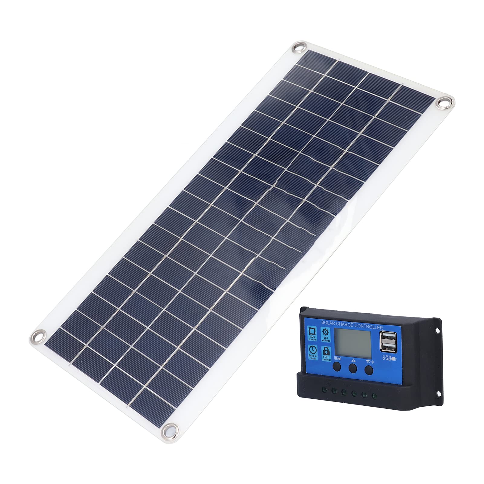 **Premium 100W Monocrystalline Solar Panel Kit - Flexible & Lightweight for RV, Boat, Camping - Waterproof Outdoor Solar Charger with High Efficiency**