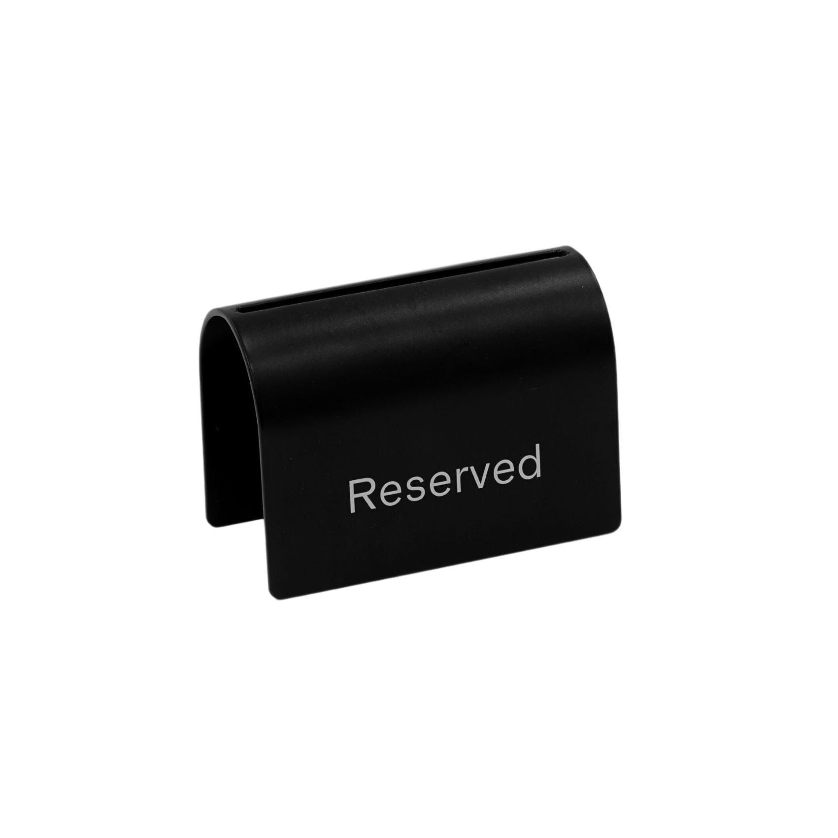 DESIGNSTUFF Reserved Table Signage - Set of 4 Black Acrylic Restaurant Signs for Weddings, Events & VIP Seating - Durable Table Markers for Banquets, Conferences & Special Occasions