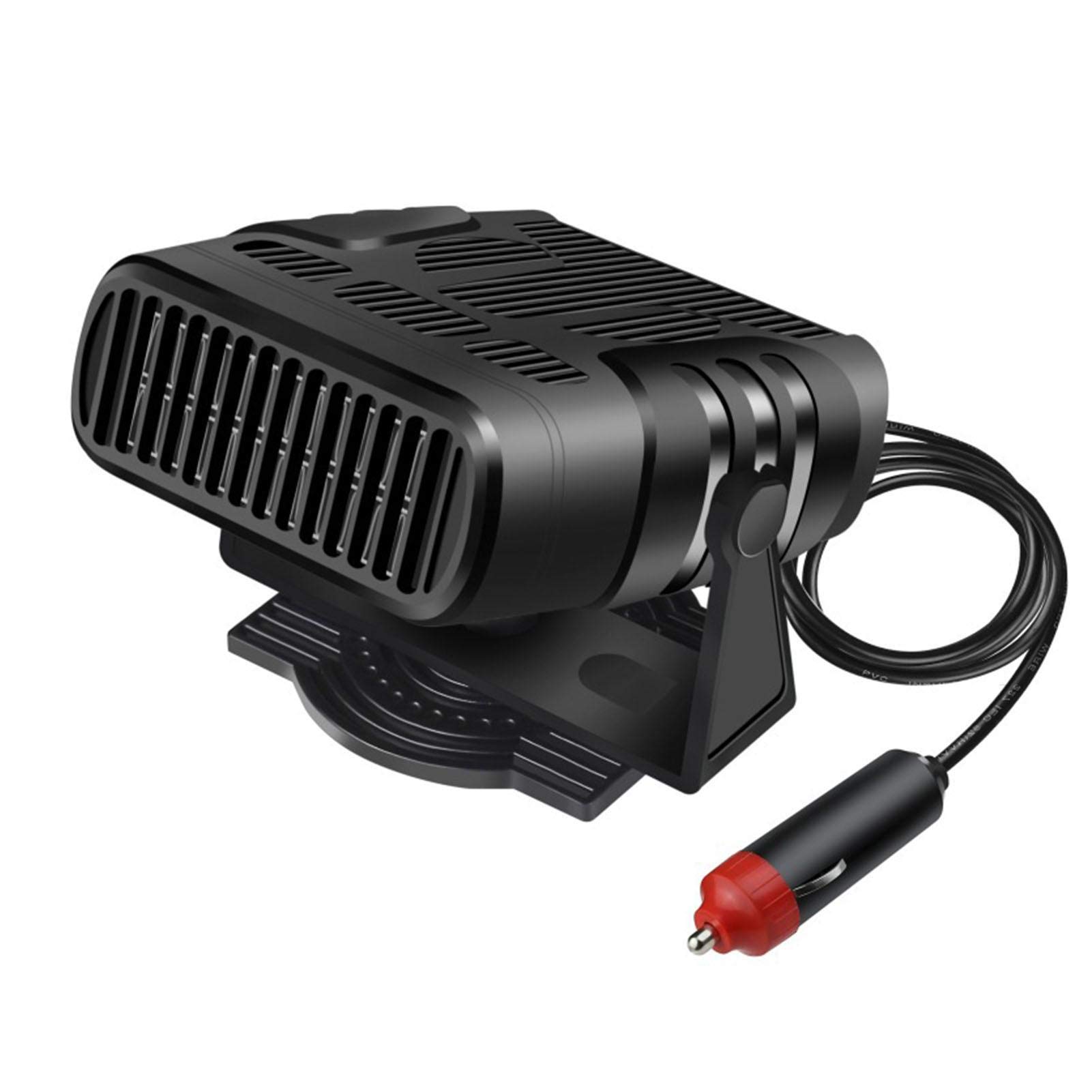 Littryee 12V/24V Portable Powerful Car Heater & Defroster - 360° Rotation Dual Function Heating & Cooling Fan for Vehicles | Perfect for Winter Warmth & Summer Cooling in Cars, Trucks, RVs