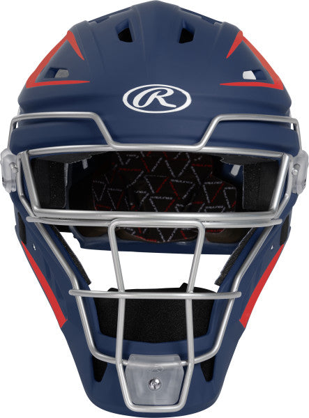 Rawlings Velo Junior Hockey Style Catchers Mask CHV27J - Perfect for Youth Baseball & Softball Games, Practices, and Training Sessions