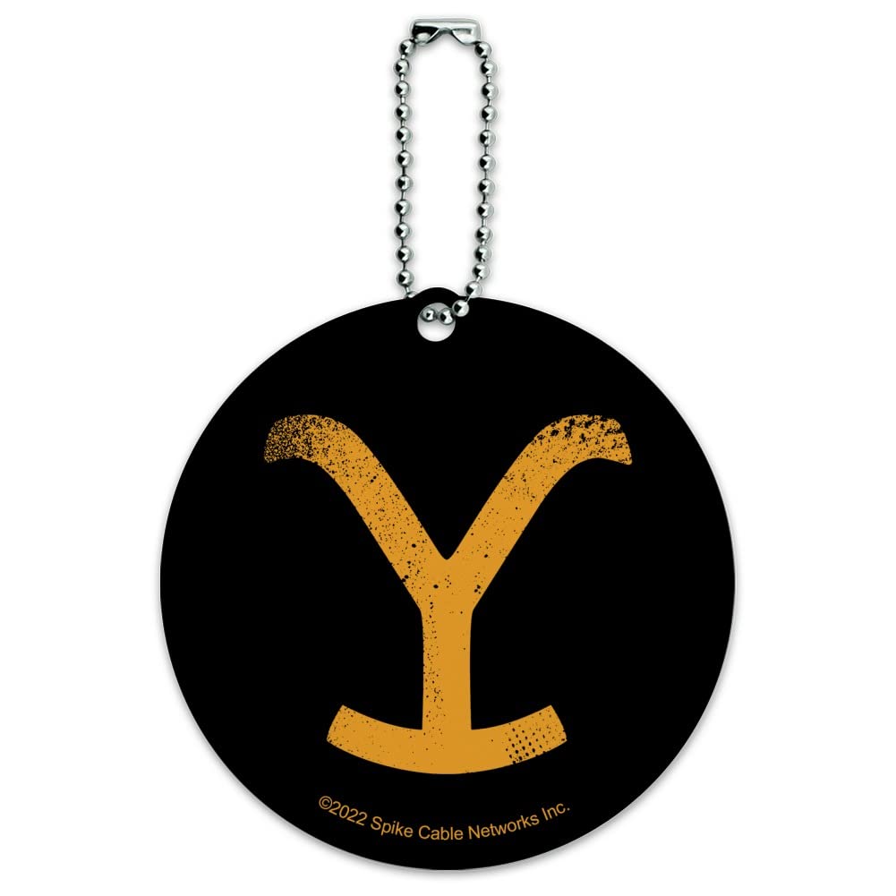 Yellowstone TV Show Inspired Round Luggage Tag - Durable Suitcase ID Card for Carry-On Bags - Perfect for Travel, Vacations & Airport Identification