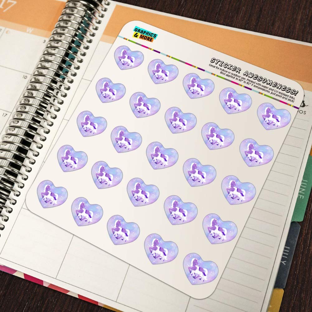 Magical Mom Unicorn & Baby Heart Shaped Planner Stickers - Scrapbook, Calendar, Journal Decoration - Perfect for DIY Crafts, Bullet Journals, and Scrapbooking Projects