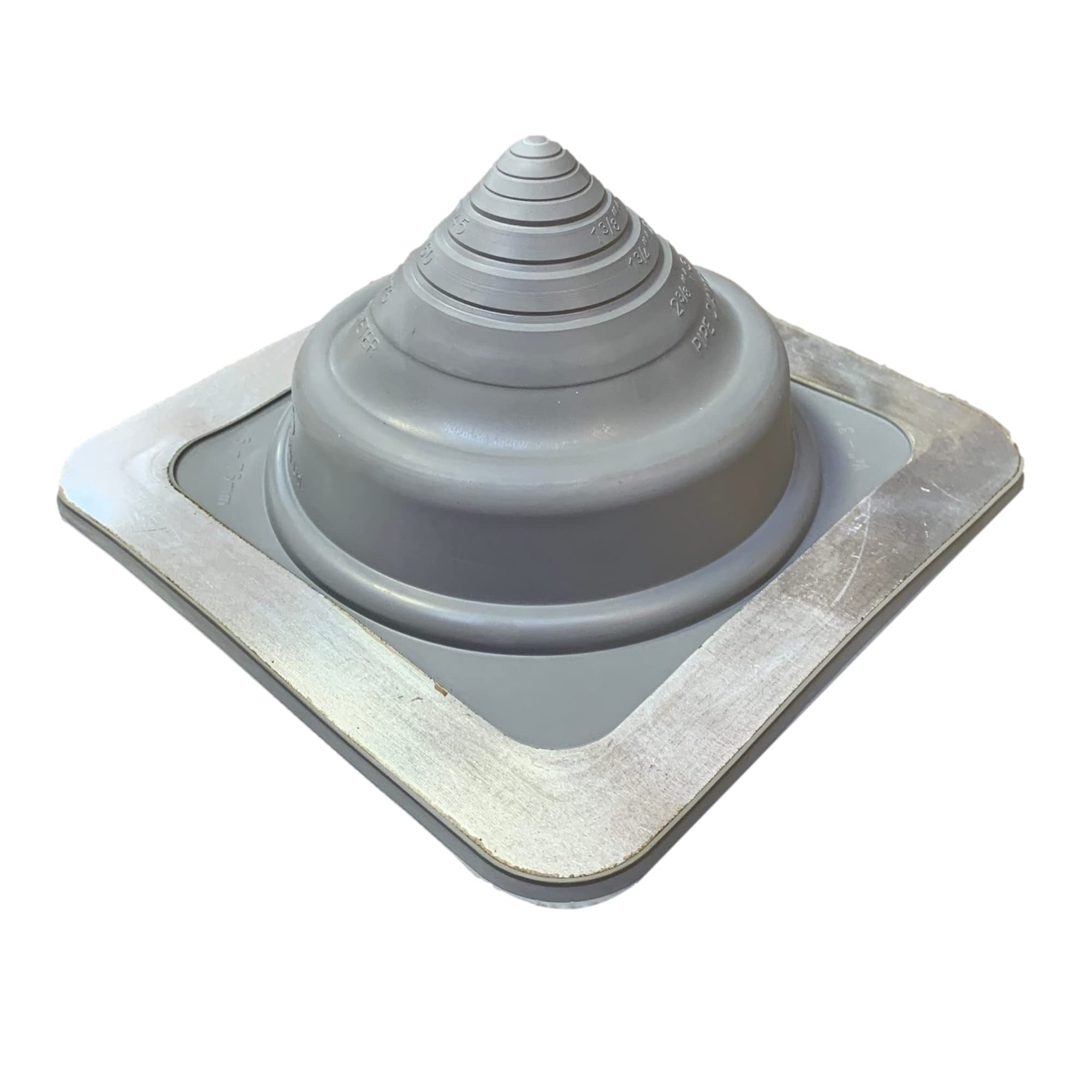 EAGLE 1 EPDM Flexible Roofing Pipe Flashing Boots - Adjustable Roof Pipe Jack Boot with Square Base (Standard, Grey, 2-Pack) - Weatherproof Seal for Plumbing Vents & HVAC Pipes - Perfect for Home Roof Repairs & Commercial Buildings