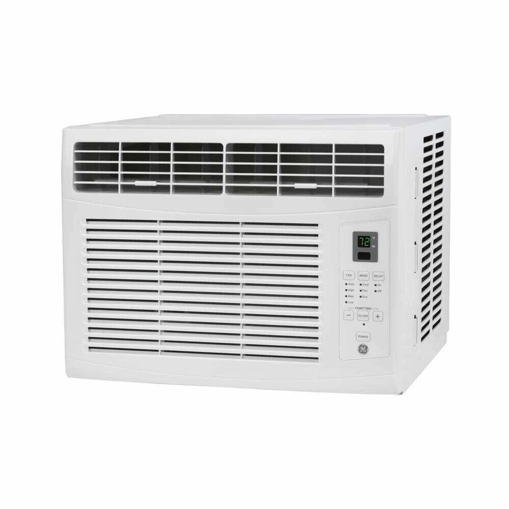 GE 6,000 BTU Window Air Conditioner with Remote - Cools 250 Sq.Ft - White (AHTE06AA) - Perfect for Bedrooms, Dorm Rooms & Small Offices
