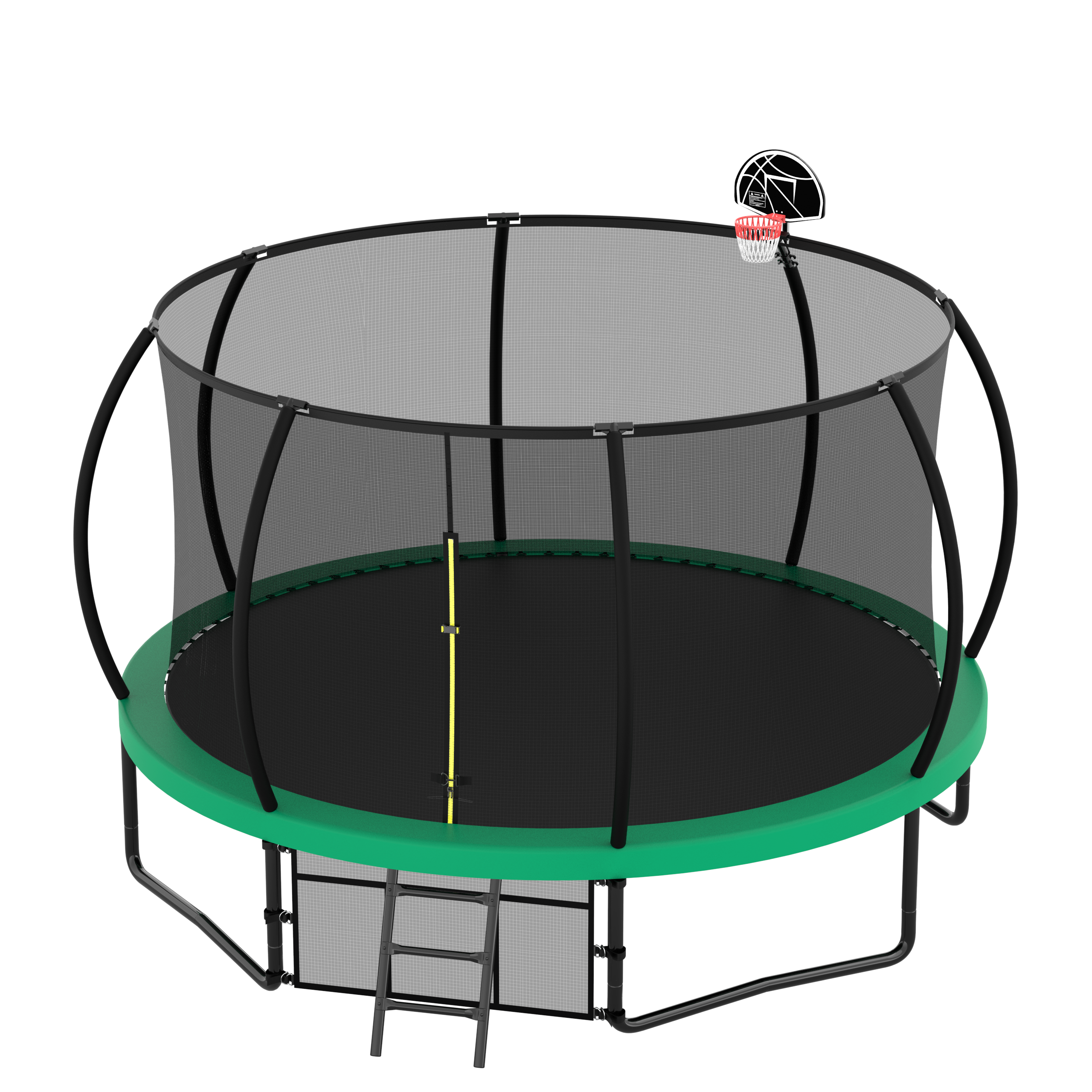 14FT Trampoline with Safety Enclosure - ASTM Approved Outdoor Trampoline for Kids with Ladder & Anti-Rust Coating | Perfect for Backyard Fun, Exercise, and Family Outdoor Activities