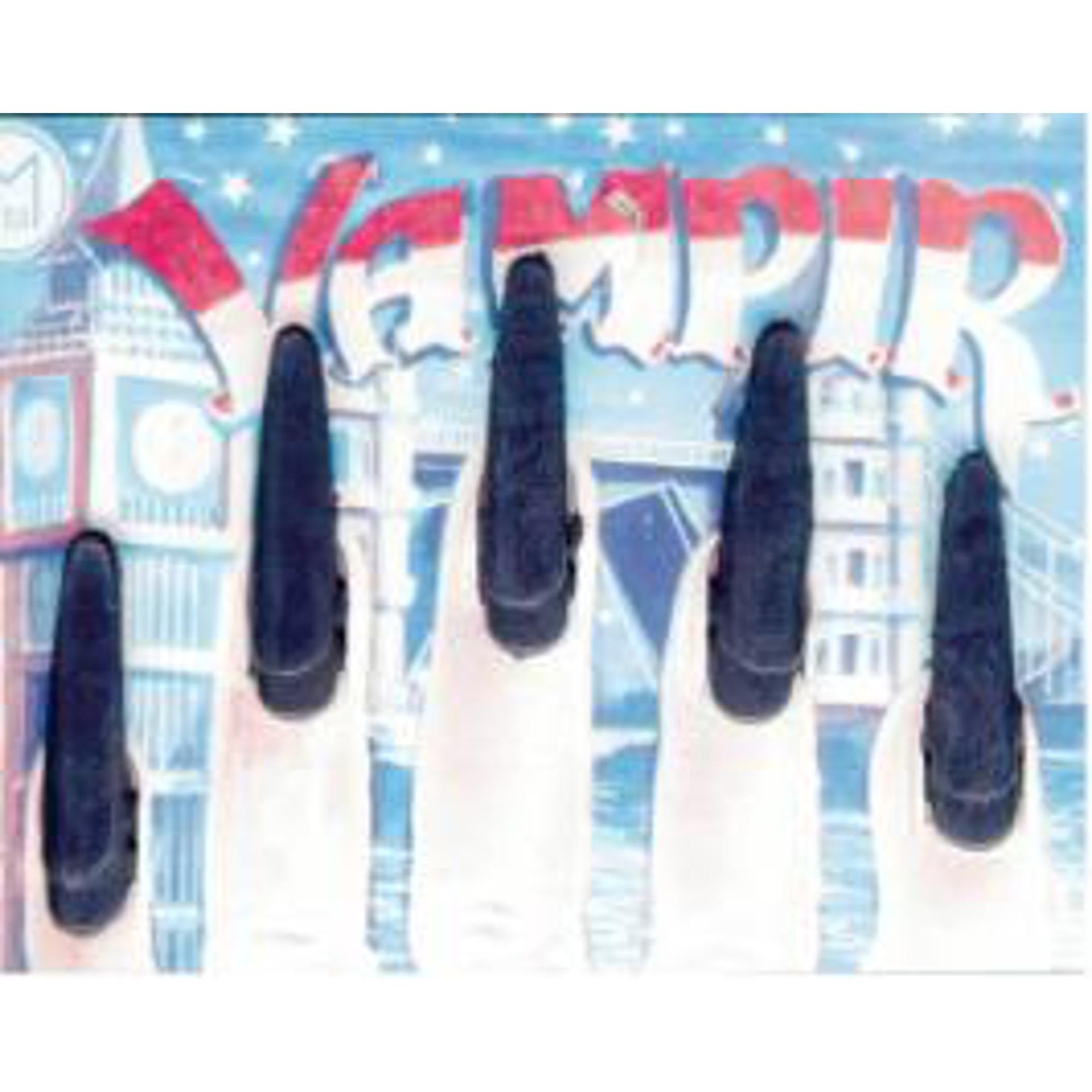 Black Vampire Press On Nails - Long Lasting Fake Nails with Glue - Halloween Gothic Nail Art for Women - Perfect for Cosplay, Parties & Spooky Events