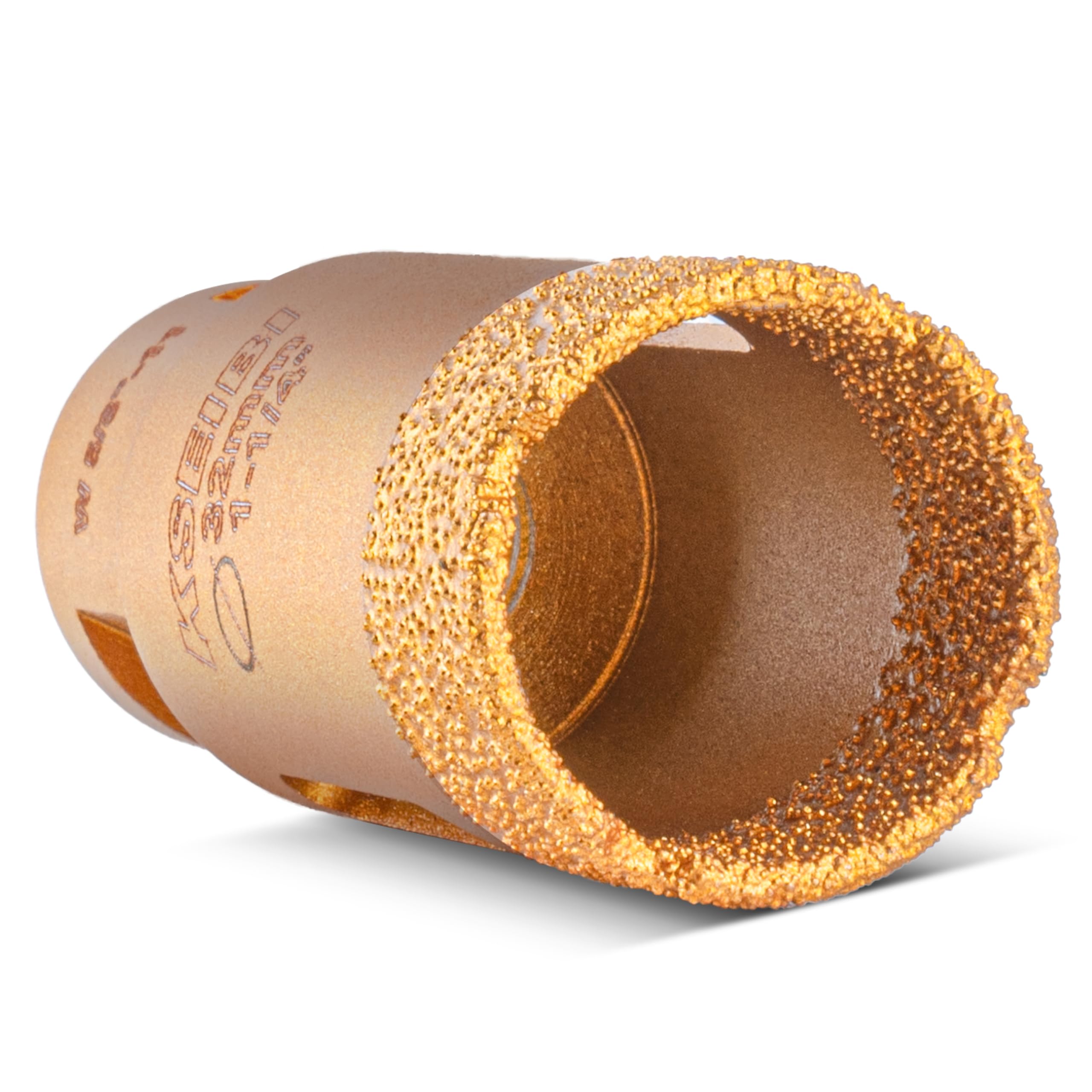 KSEIBI 615232 1-1/4 Inch (32mm) Diamond Hole Saw - Premium Diamond Core Drill Bit for Porcelain, Ceramic, Granite, Brick & Marble - Dry Cutting with 5/8