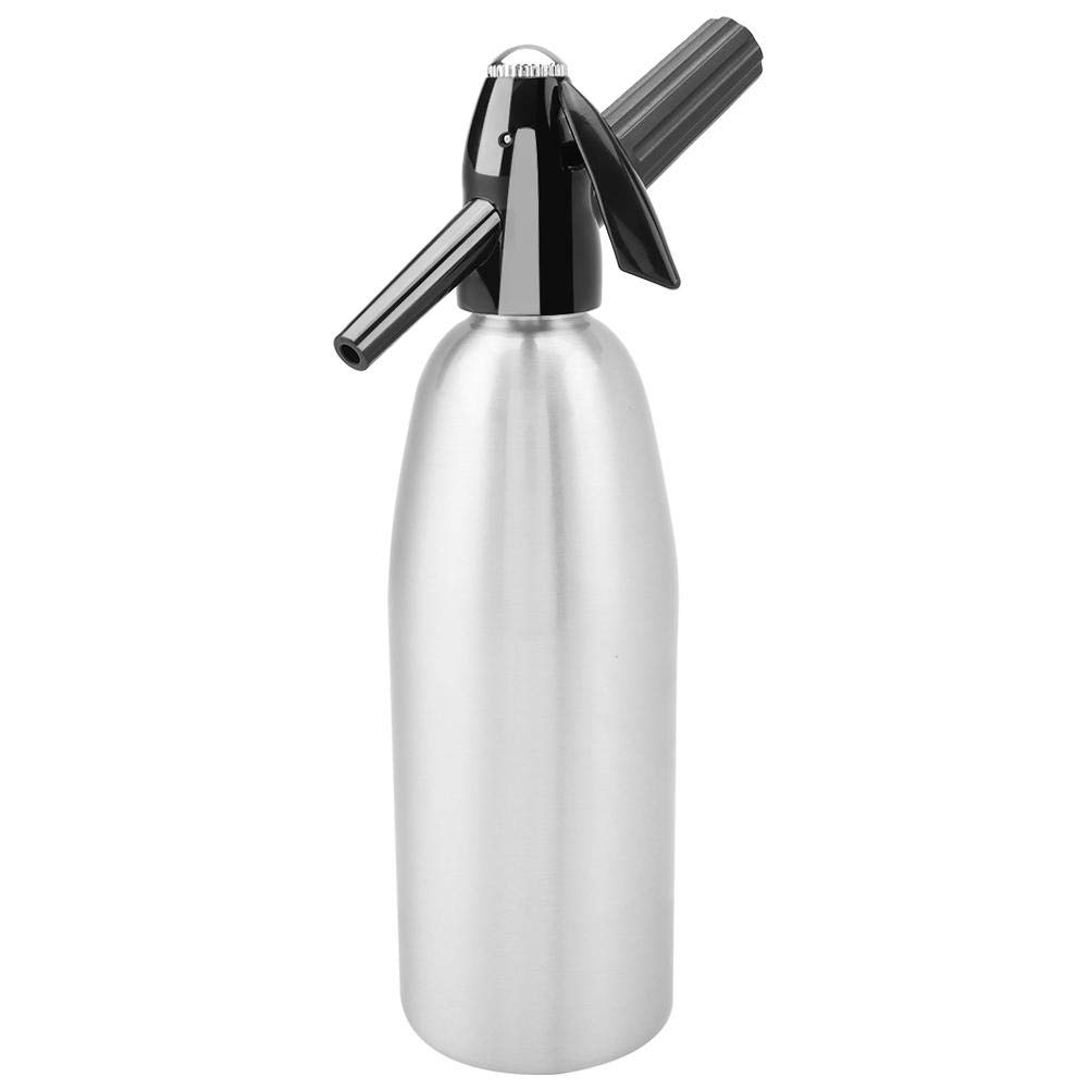 Premium Raguso Soda Syphon Bottle - Stainless Steel Carbonated Water Maker with Pressure Regulator for Mojitos, Cocktails & Sparkling Drinks | Portable Seltzer Dispenser for Home Bars, Parties & Outdoor Gatherings (Silver)