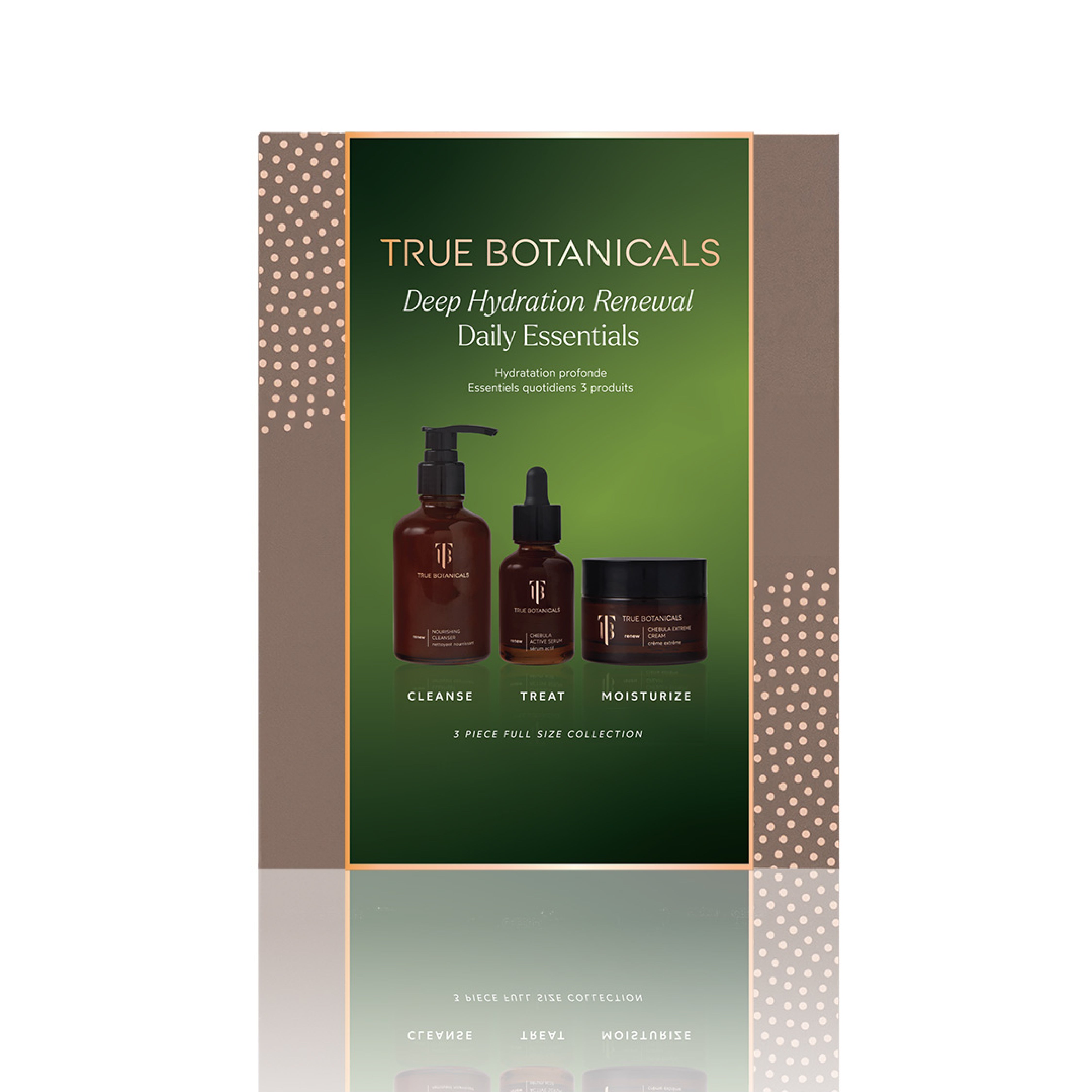 Deep Hydration Renewal 3-Piece Skincare Set - Daily Moisturizing Essentials for Dry Skin | Morning & Night Routine
