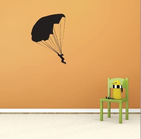 Skydiving Vinyl Wall Decals - 10x15 Inch Peel & Stick Wall Art Stickers for Bedroom, Bathroom & Living Room - 22 Color Options - Fun Adventure Themed Room Decor for Kids & Adults