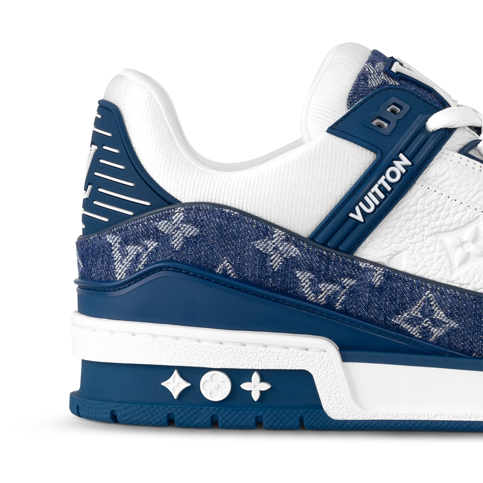Louis Vuitton LV Monogram Blue Denim Sneakers for Men - Luxury Designer Casual Shoes for Everyday Wear & Street Style Fashion