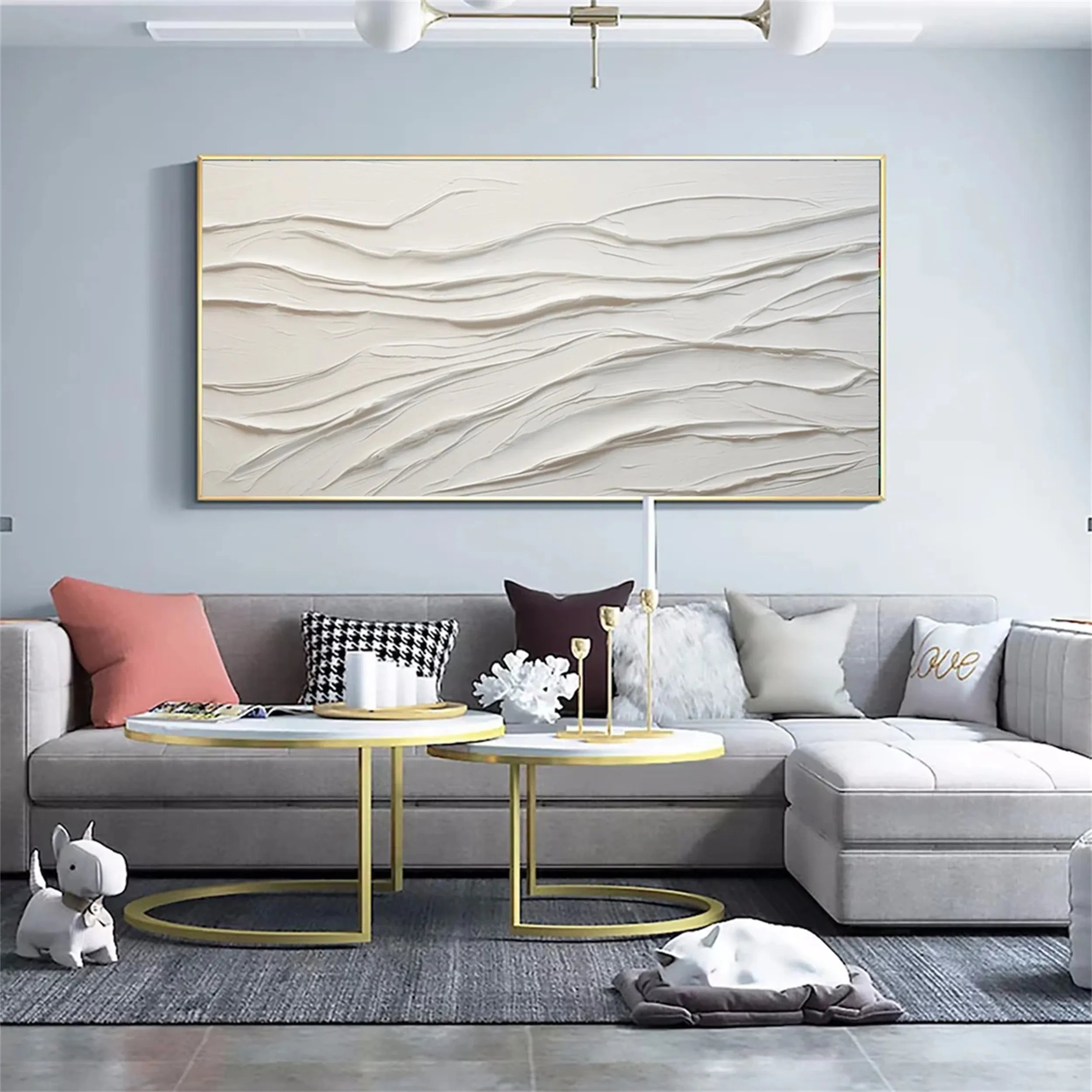 Minimalist Textured Plaster Art Painting - Modern Abstract Wall Decor for Living Room, Bedroom & Office | #MM174