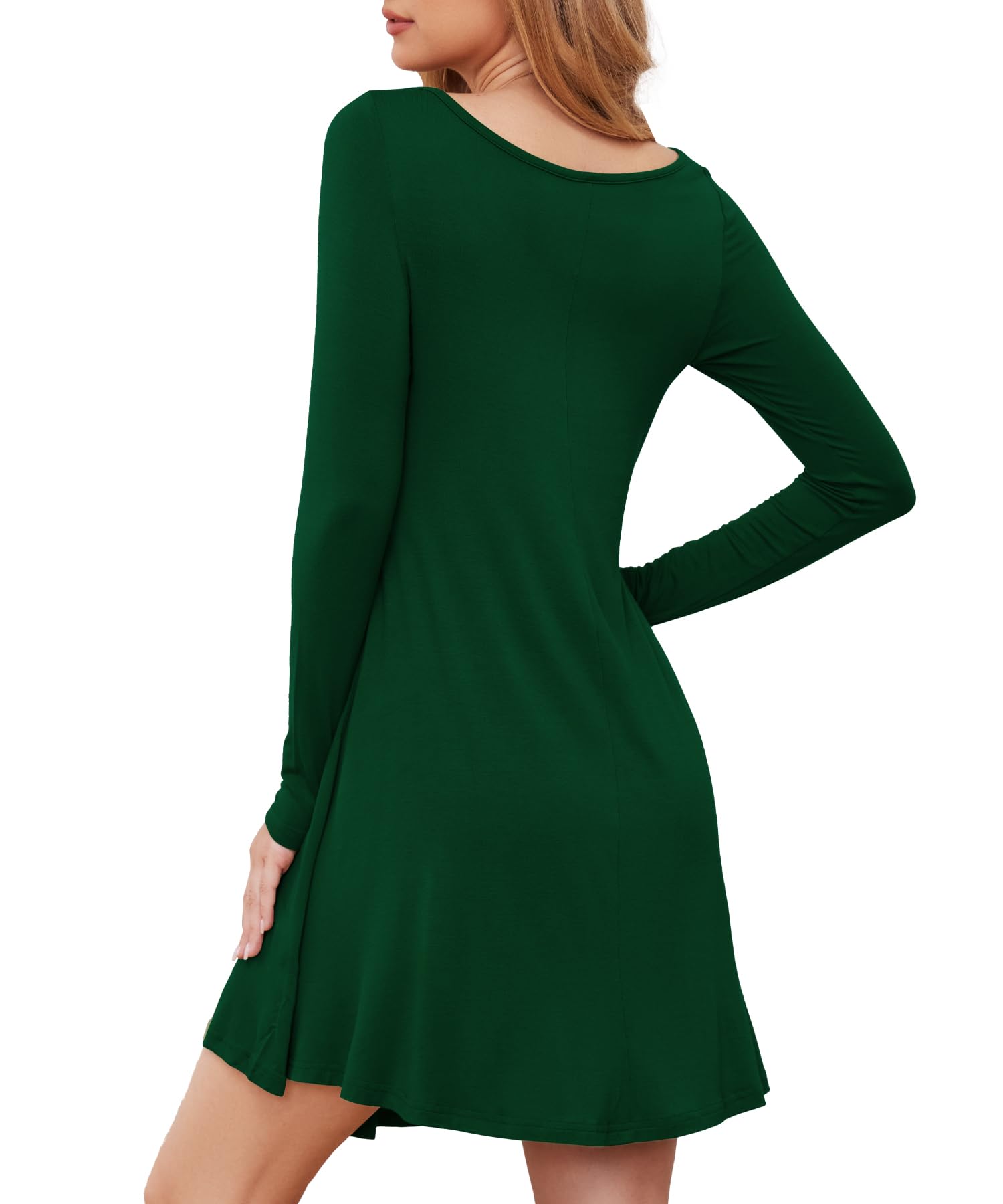DEARCASE Women's Summer Mini Dress - Casual Soft Short Sleeve V-Neck T-Shirt Dress with Irregular Hem | Perfect for Beach, Vacation & Everyday Wear