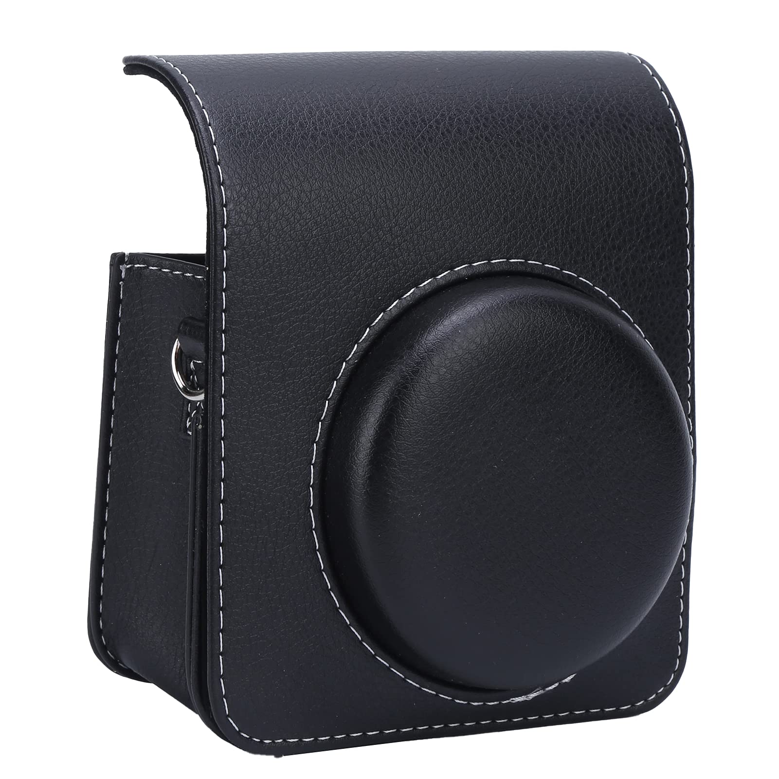 CHICIRIS Mini Camera Protective Case - PU Leather Universal Camera Cover with Adjustable Shoulder Strap for Mini 40 Camera | Durable & Portable | Perfect for Travel, Hiking & Everyday Use (Black)