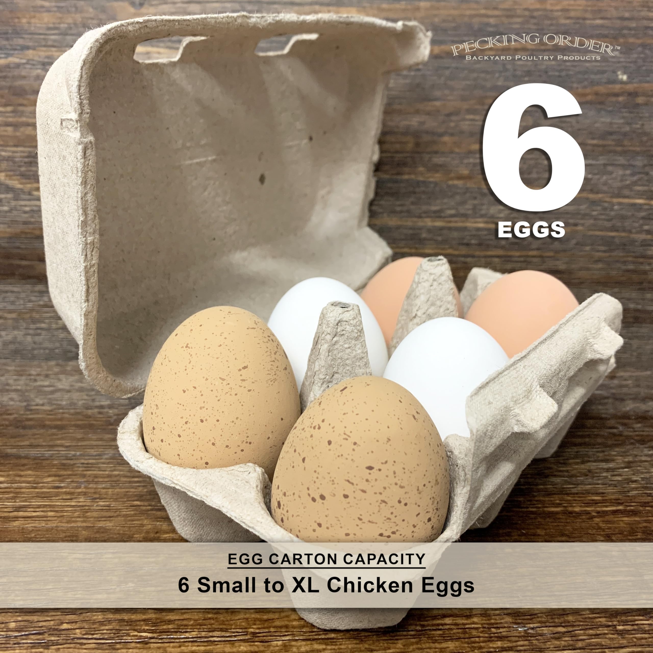 6-Egg Paper Egg Cartons - 24 Pack | Eco-Friendly Egg Storage Containers | Perfect for Farmers Markets, Home Use & Organic Egg Packaging