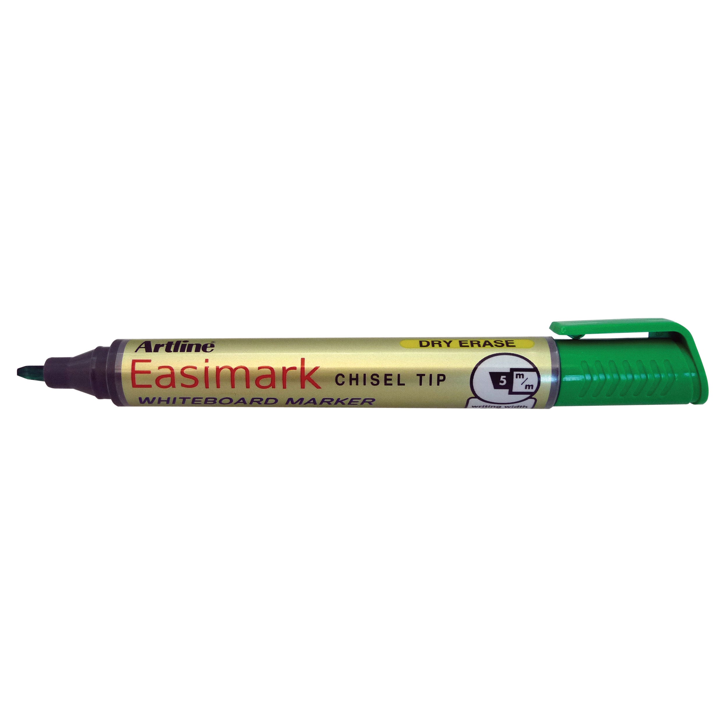Artline 159 Easimark Whiteboard Marker - 5mm Chisel Tip, Green (Pack of 12) - Ideal for Office, Classroom & Home Use