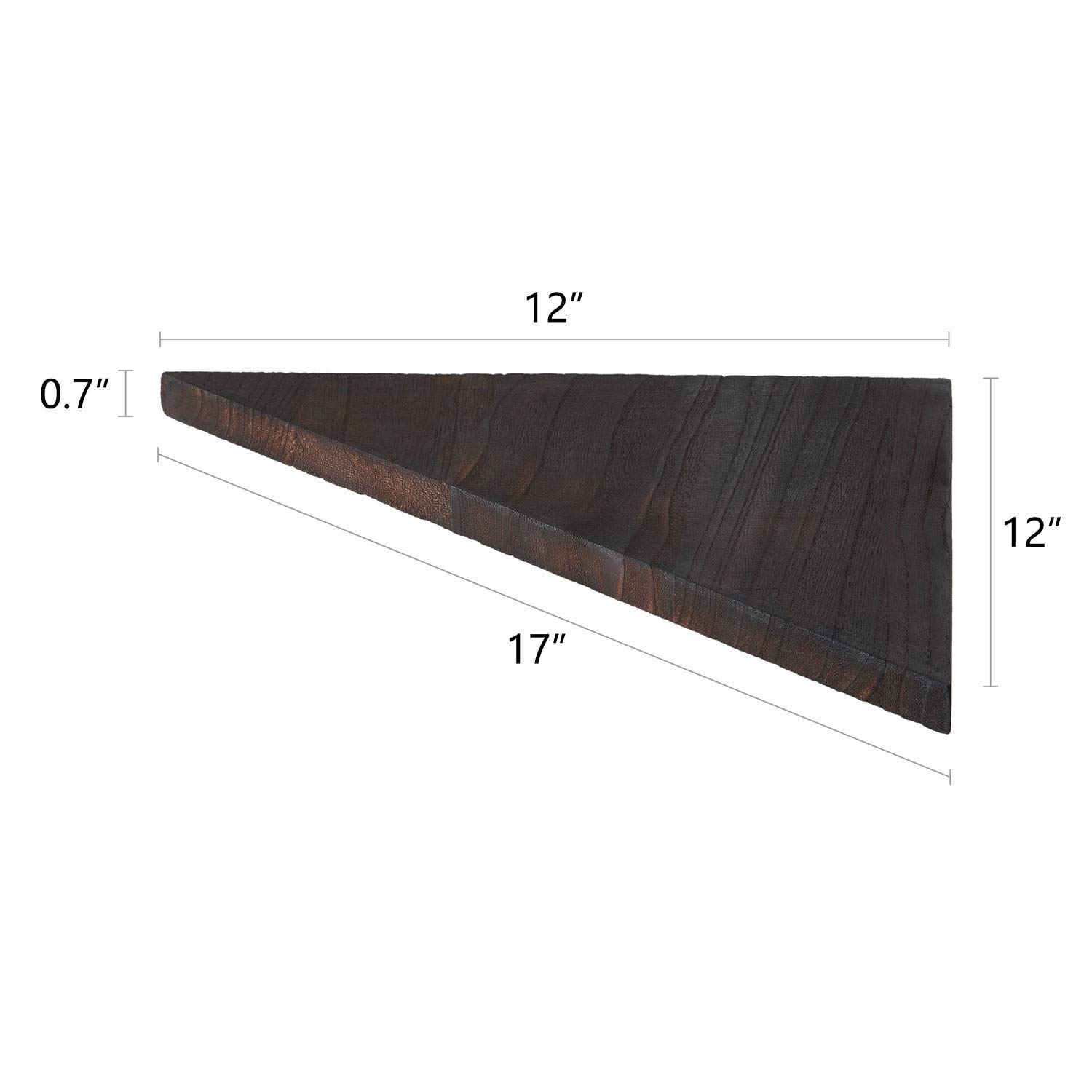 Mkono Set of 3 Floating Corner Shelves - Rustic Wood Wall Mounted Storage Shelves for Home Decor, Living Room, Bedroom, Bathroom & Office - Perfect for Displaying Plants, Books & Decorative Items