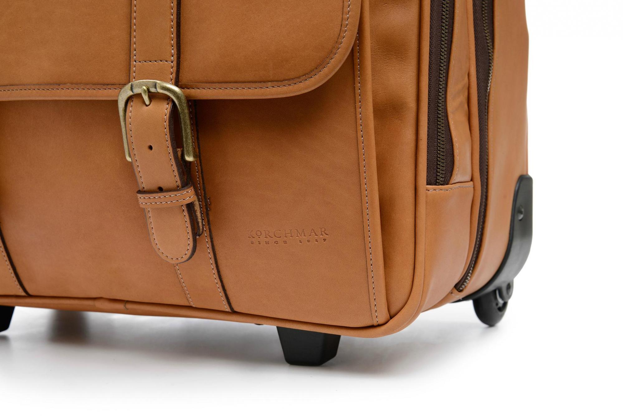 Korchmar Adventure Kenton Overnighter Wheeled Computer Briefcase - Durable Rolling Laptop Bag for Business Travel & Commuting - Perfect for Professionals, Airplane Carry-On & Office Use