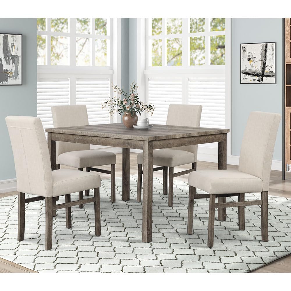 Premium Transitional Dining Chairs Set of 2 - Solid Antique Oak Wood Master Furniture for Elegant Dining Room & Kitchen Decor | Perfect for Formal Dinners & Family Gatherings