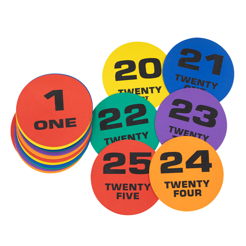 HART Numbered Marking Spot Discs 1-25 for Construction, Surveying & DIY Projects - Durable & Easy to Use