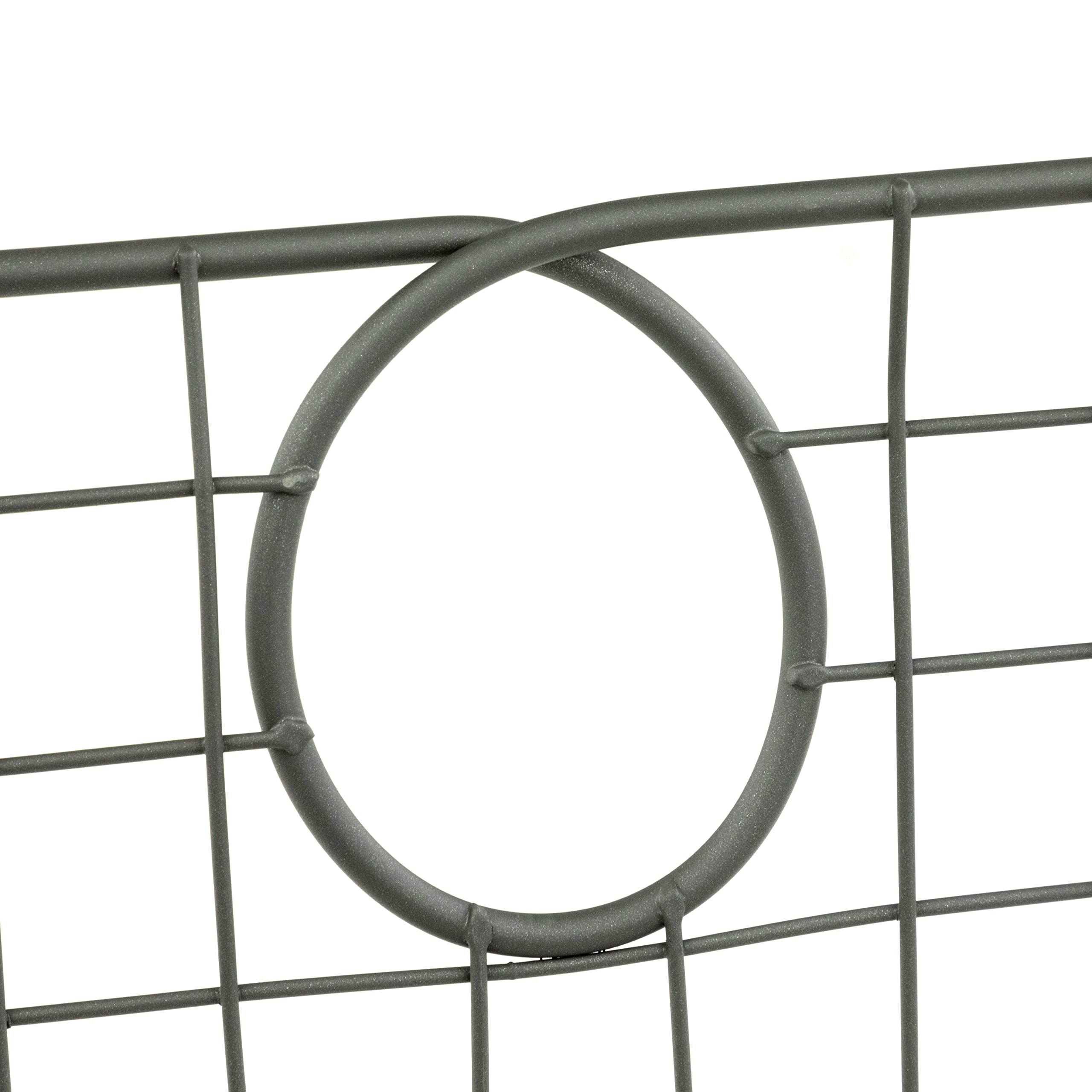 Spectrum Teardrop Wire Large Basket in Industrial Gray - Versatile Storage Bin for Bathroom, Closet, Pantry & Kitchen Organization | Perfect for Under Sink Storage, Toy Organization & Nursery Décor