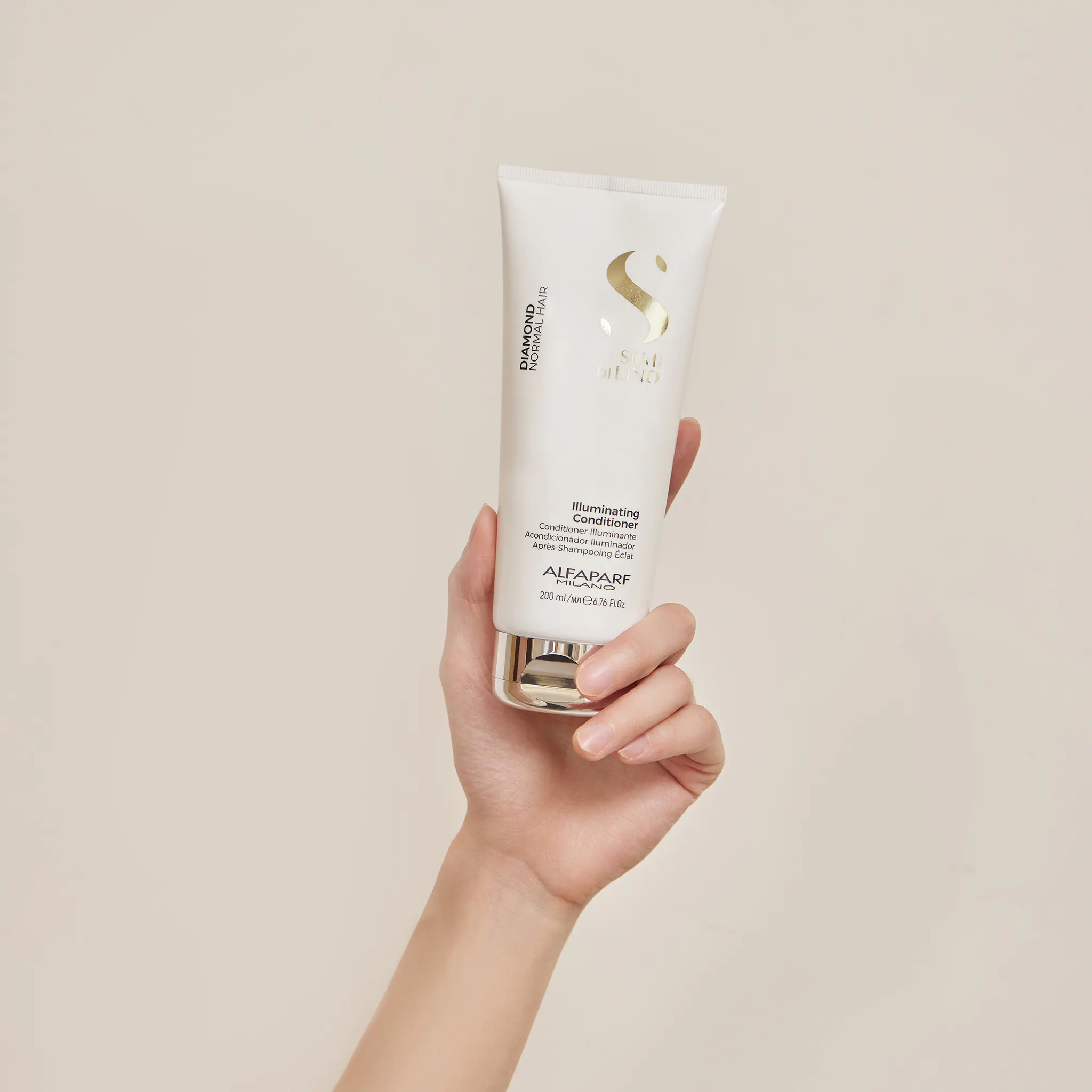 Alfaparf Milano Semi Di Lino Diamond Illuminating Low Shampoo 250ml & Conditioner 200ml Duo Set - Sulfate-Free Hair Care for Shine & Volume - Perfect for Color-Treated & Damaged Hair at Home Salon Use