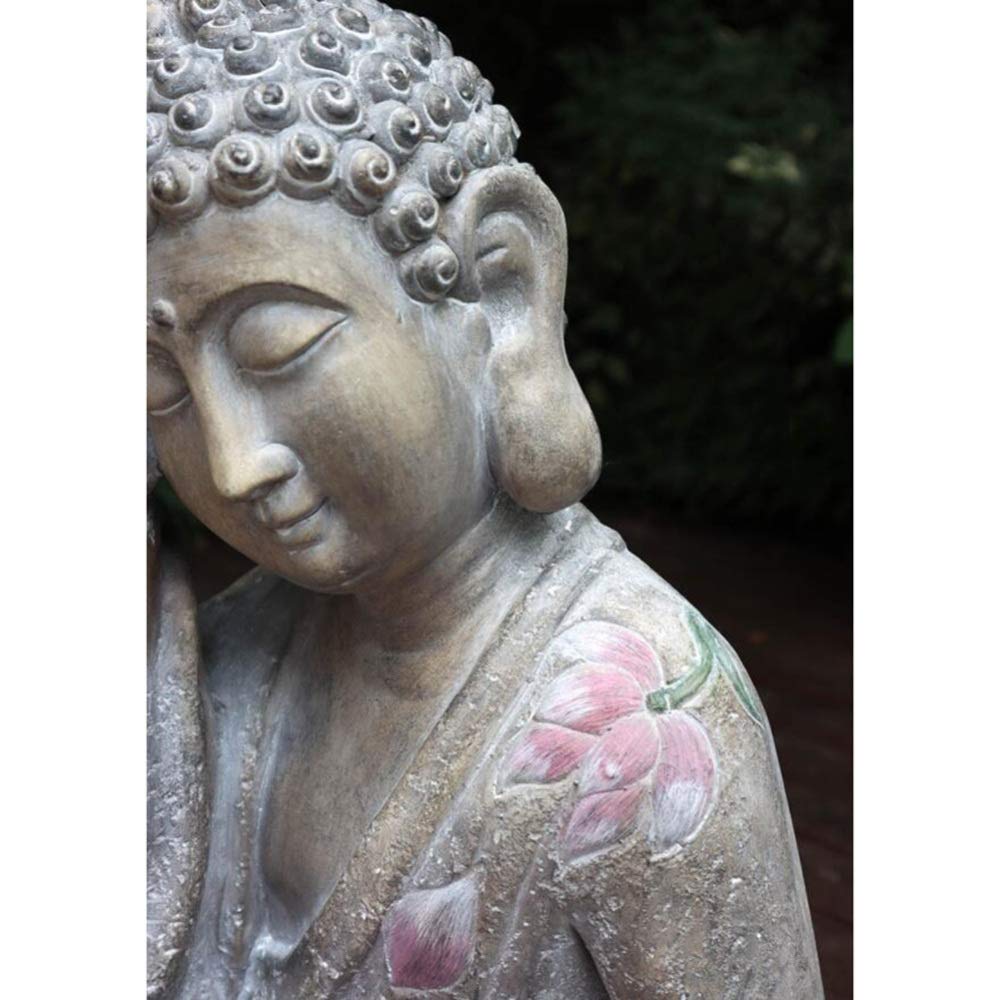 Solar Powered Meditating Buddha Statue - Outdoor Garden Decor with Solar Light for Patio, Yard & Zen Meditation Spaces