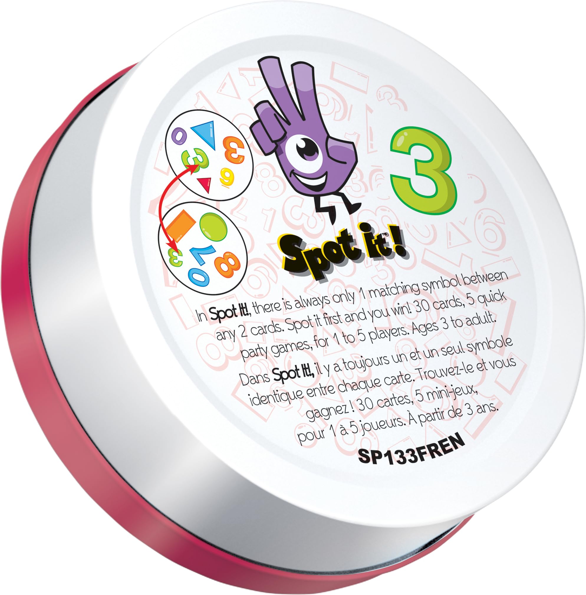 Spot It! 123 Blister Eco Card Game - Pack of 30 Cards with Rulebook for Kids Ages 3+ | Fun Number Learning & Matching Game for Preschoolers, Family Game Night & Classroom Activities