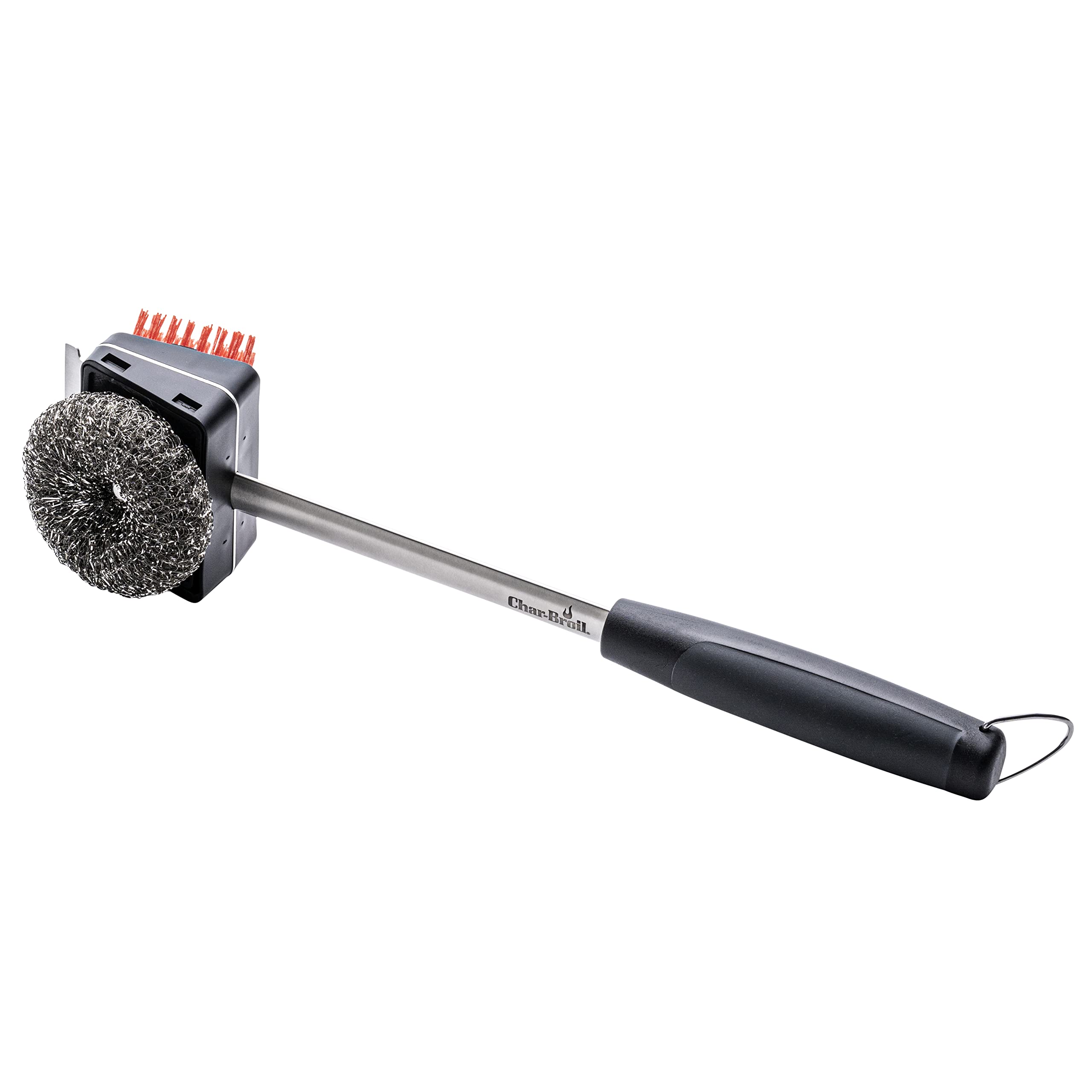 Char-Broil Premium Black Grill Brush - Heavy Duty Bristles for Hot & Cool Cleaning - Perfect for Gas, Charcoal, and Electric Grills - Outdoor BBQ & Backyard Cooking Essential