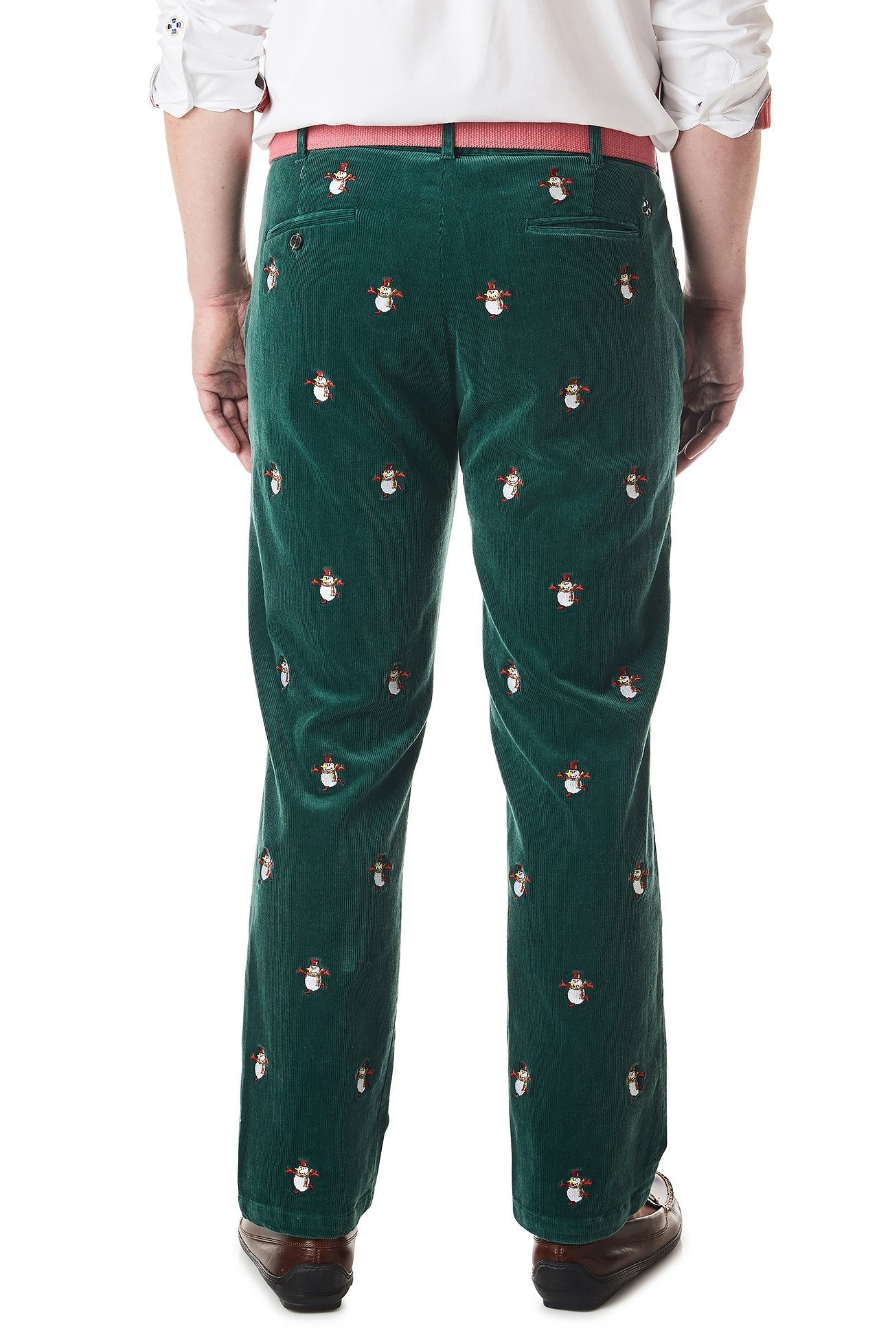Beachcomber Corduroy Pants for Men - Winter Snowman Skating Design, Comfortable Stretch Fit for Casual Wear & Outdoor Activities