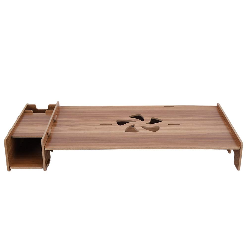 Diyeeni Wooden Monitor Stand - MDF Computer Monitor Riser with Storage Shelf, Thickened Desktop Organizer for PC & Laptop - Perfect for Home Office, Gaming Setup and Workspace Organization